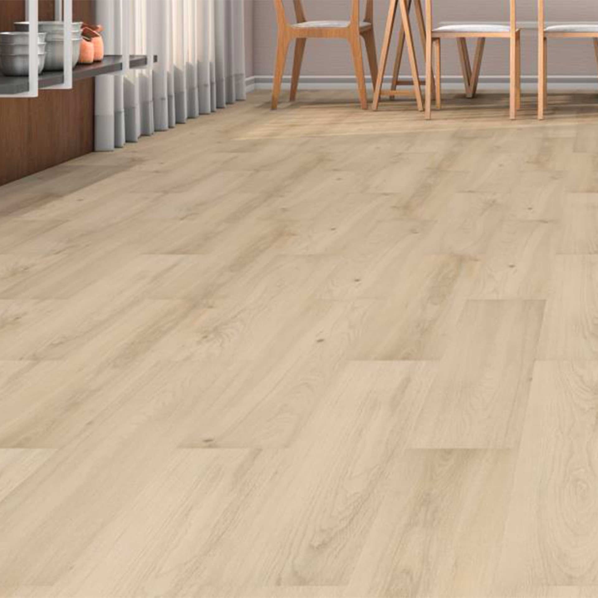 Pavimento in laminato 7mm Click Spazzolato CREAM OAK 197x1205 - 10 anni garanzia (prezzo al m²) - 3