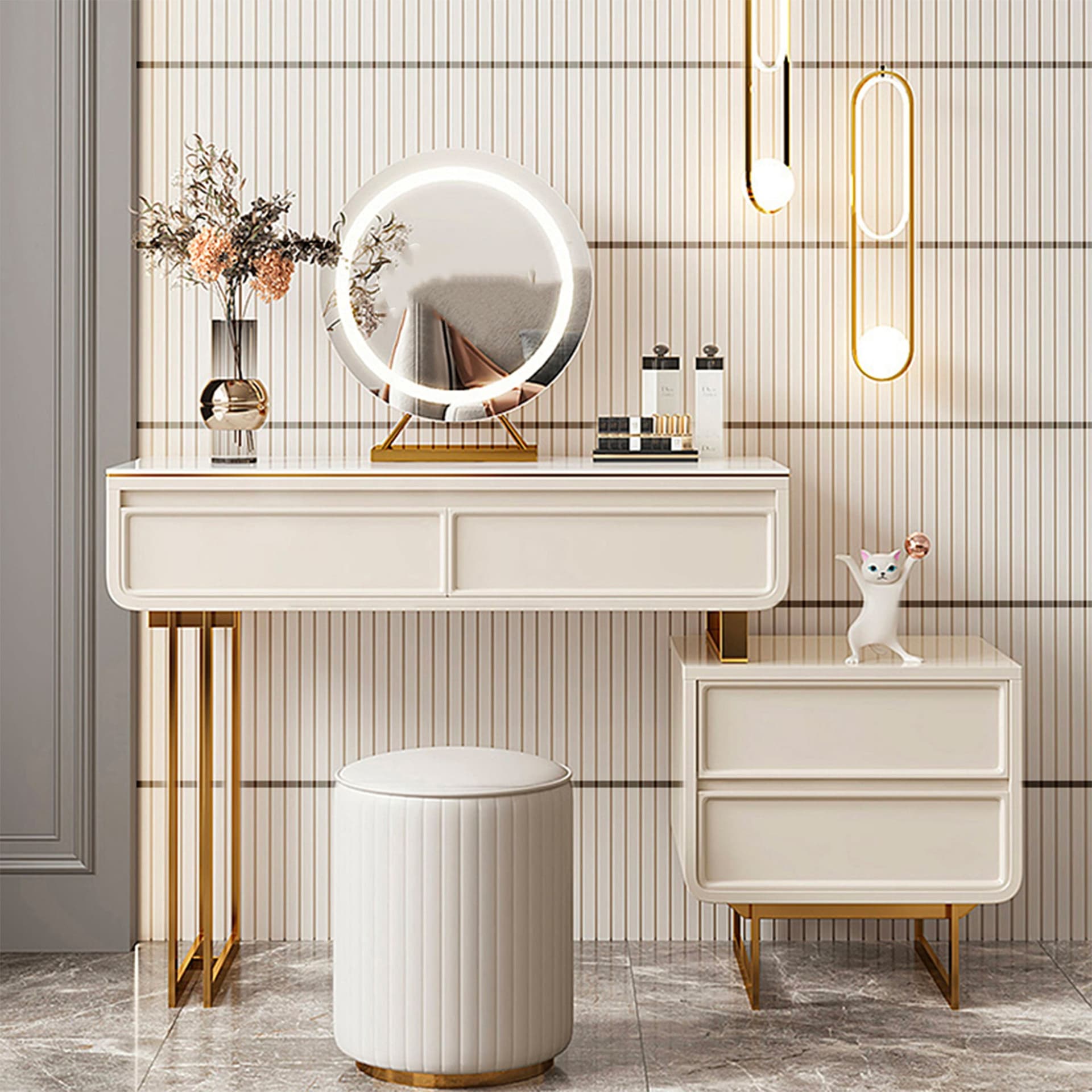 Pannello PVC 3D Rivestimento Boiserie a parete MILLERIGHE LISTELLI 50x50cm Bianco - 5
