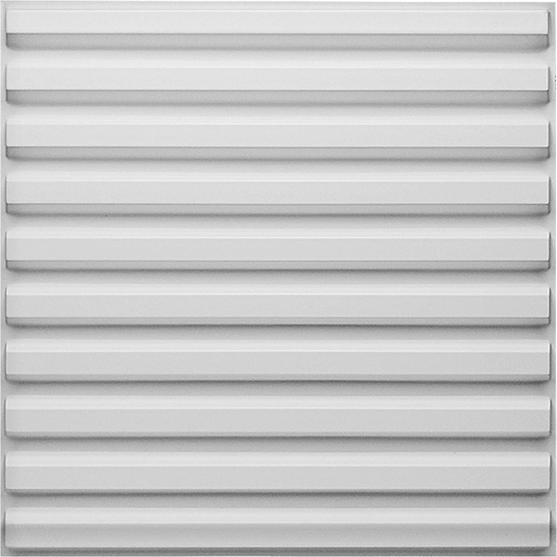 Pannello PVC 3D Rivestimento Boiserie a parete MILLERIGHE LISTELLI 50x50cm Bianco - 9