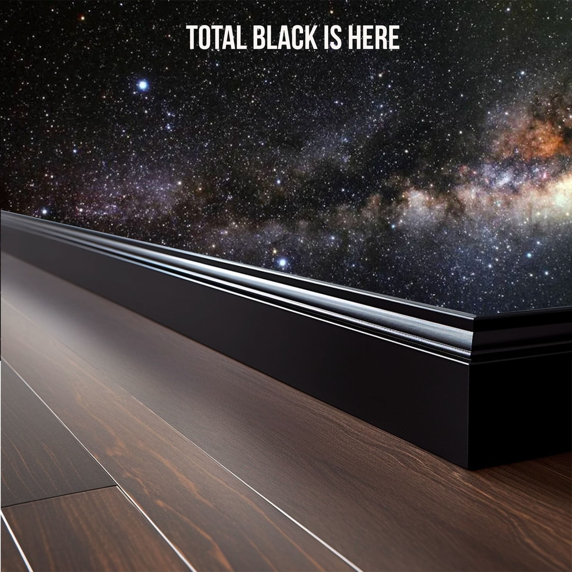 100ml di  Battiscopa zoccolino DUCALE TOTAL BLACK 100x15 in fibra di legno NERO - 6