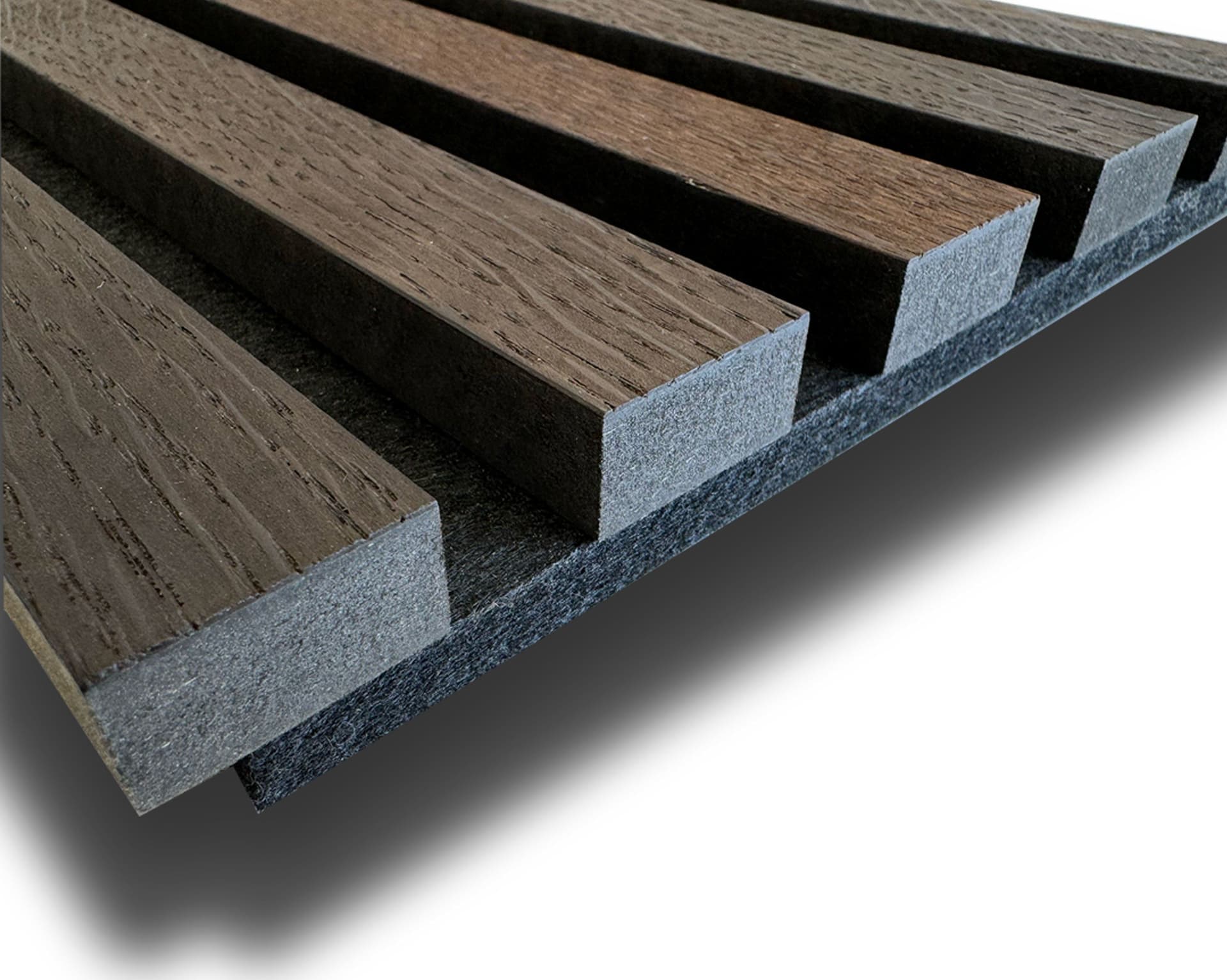 Pannello Lamelli da 1,36mq 22x526x2600mm ACUSTICO in VERO LEGNO di NOCE, ROVERE e R.THERMO - 24