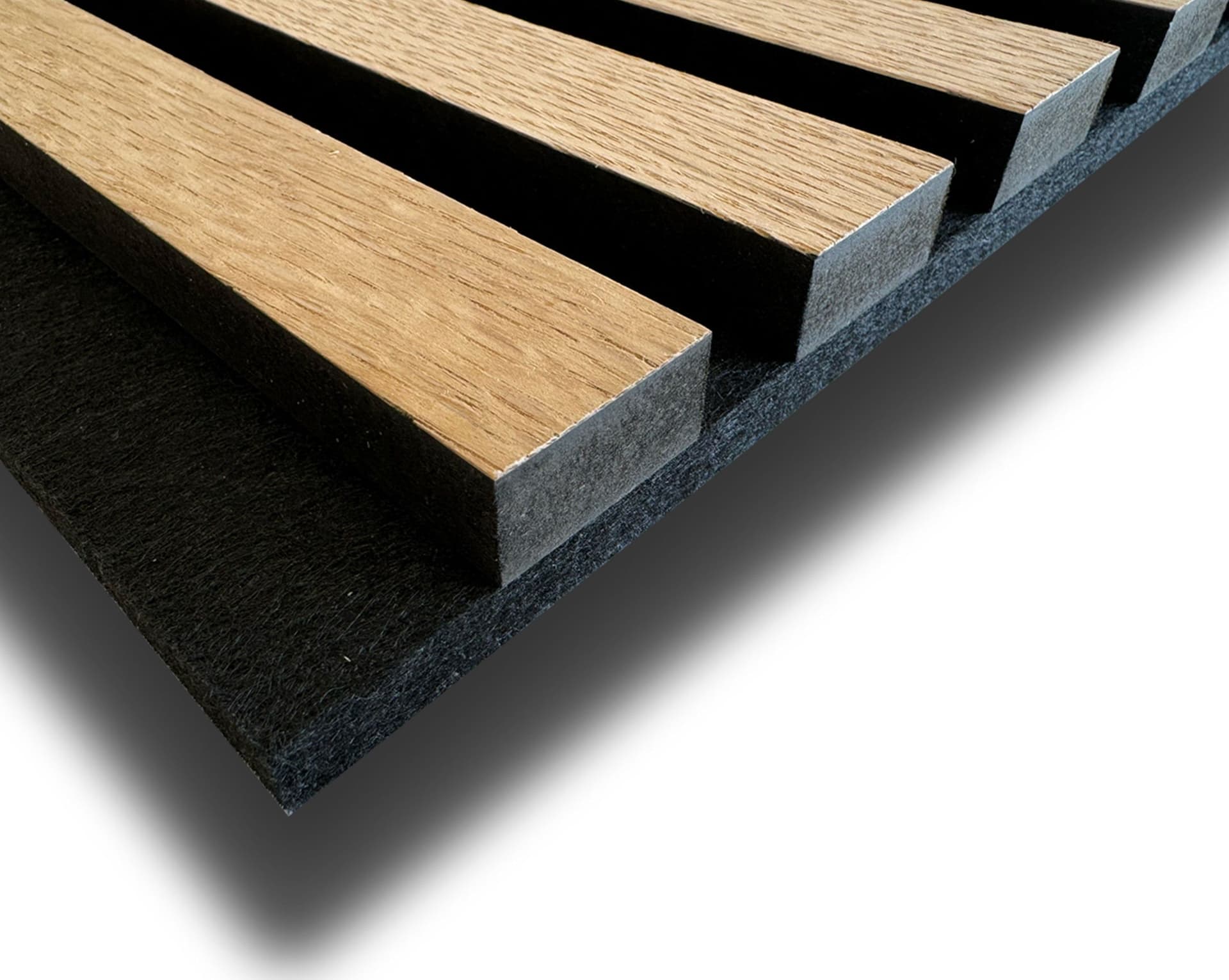 Pannello Lamelli da 1,36mq 22x526x2600mm ACUSTICO in VERO LEGNO di NOCE, ROVERE e R.THERMO - 11