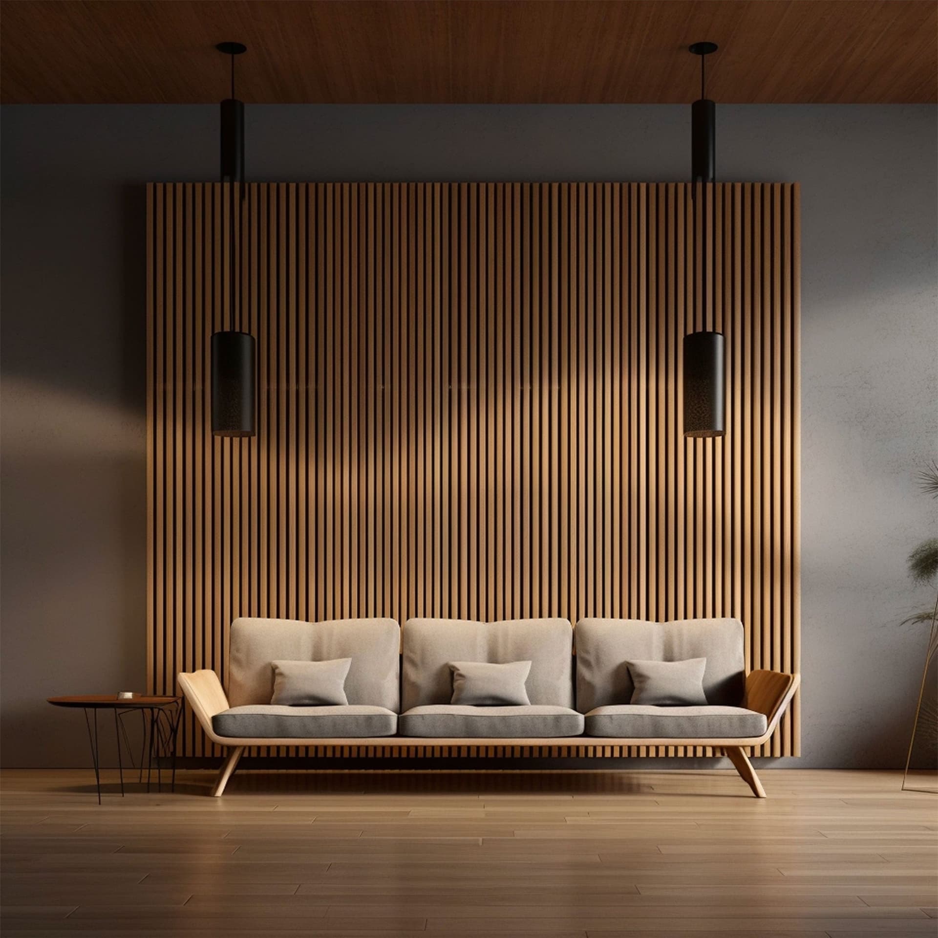 Pannello Lamelli da 1,36mq 22x526x2600mm ACUSTICO in VERO LEGNO di NOCE, ROVERE e R.THERMO - 12