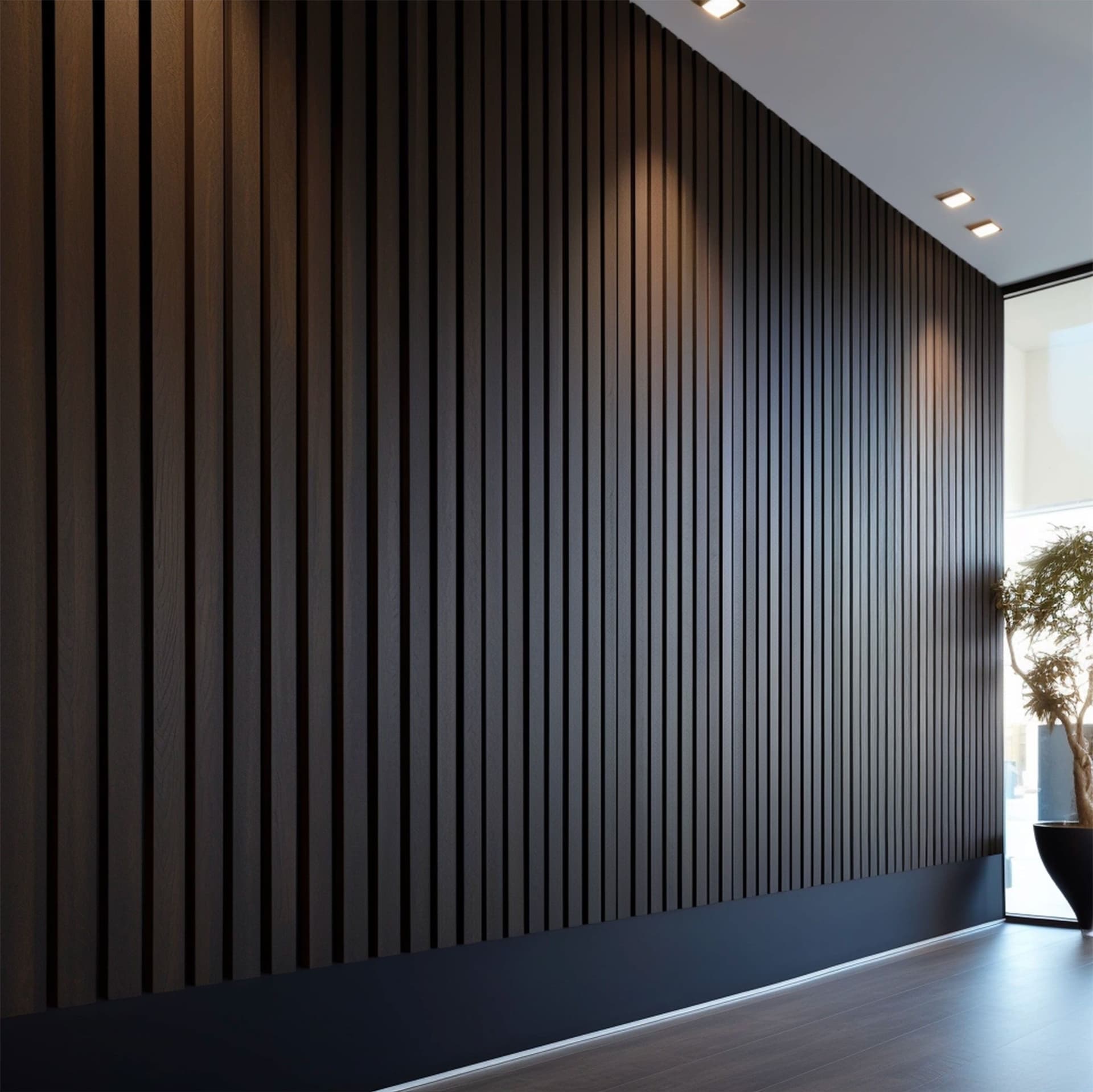 Pannello Lamelli da 1,36mq 22x526x2600mm ACUSTICO in VERO LEGNO di NOCE, ROVERE e R.THERMO - 21
