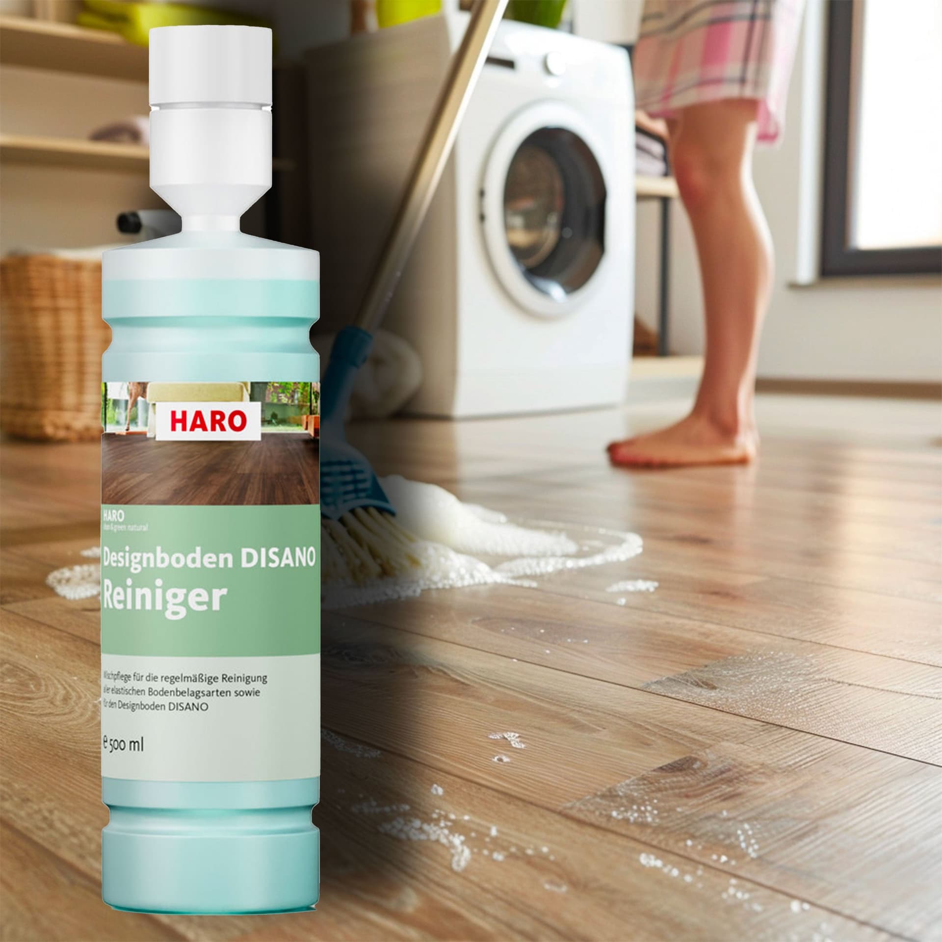 HARO Clean & Green Naturale -  DISANO CLEANER per la pulizia periodica di Parquet, SPC, LVT, sughero, Linoleum, Pietra - 2