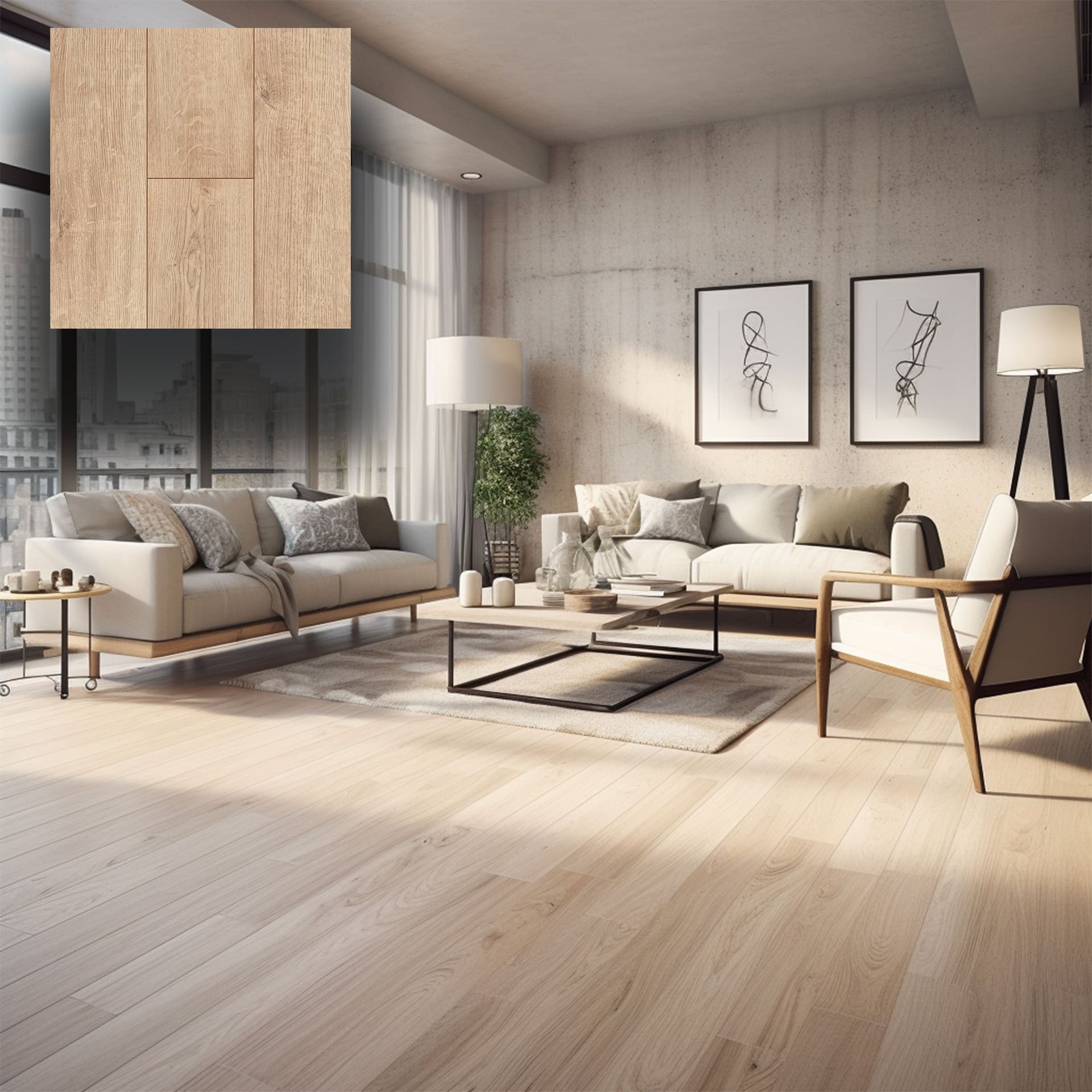 Pavimento in laminato 8mm AC5 Click bisell. Spazz. a registro HERN 197x1205 HYDRO 72H (prezzo al m²) - 4