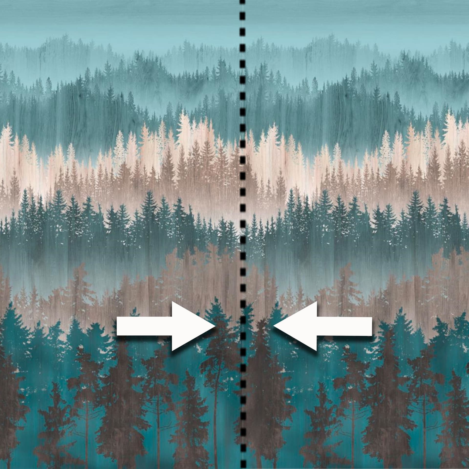 Pannello FOREST GREEN 159x280cm di Carta da Parati TNT VINILICO a modulo raccordabile continuativo (3 teli/rotoli) - 2