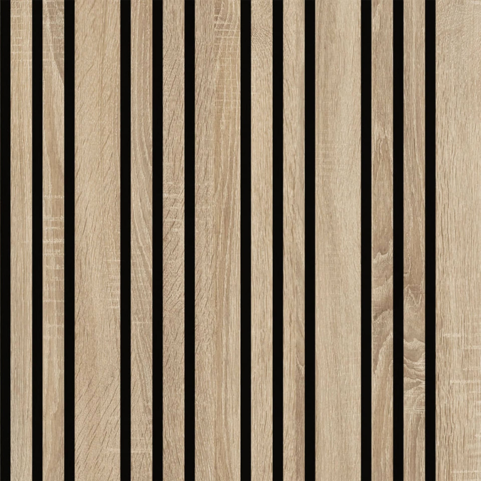Pannello ACUSTICO arrotolabile (1,66mq) a Lamelli in Fibra di legno  mis. 9x600x2780mm NATURALE - 2