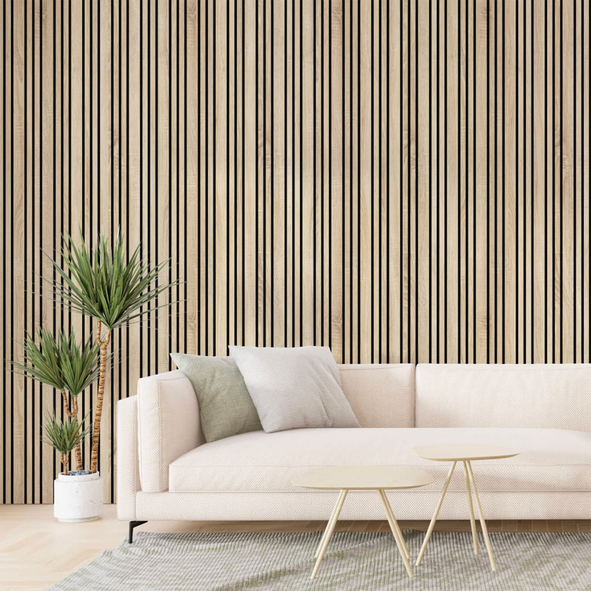 Pannello ACUSTICO arrotolabile (1,66mq) a Lamelli in Fibra di legno  mis. 9x600x2780mm NATURALE - 4
