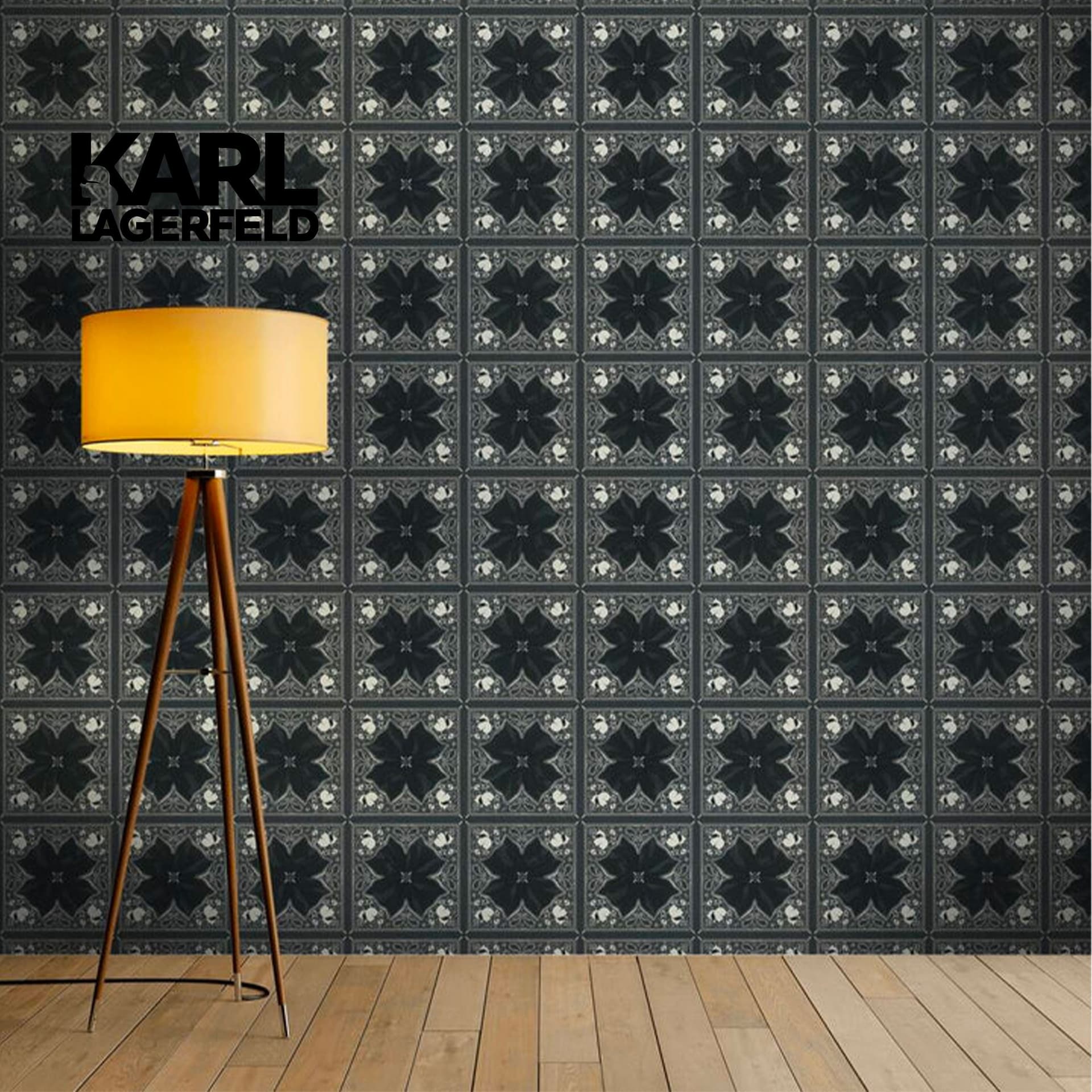 5,32mq Rotolo Carta da Parati griffata KARL LAGERFELD in TNT a rilievo multigloss PREMIUM 10,05x0,53mt cod. 37845-2 - 6