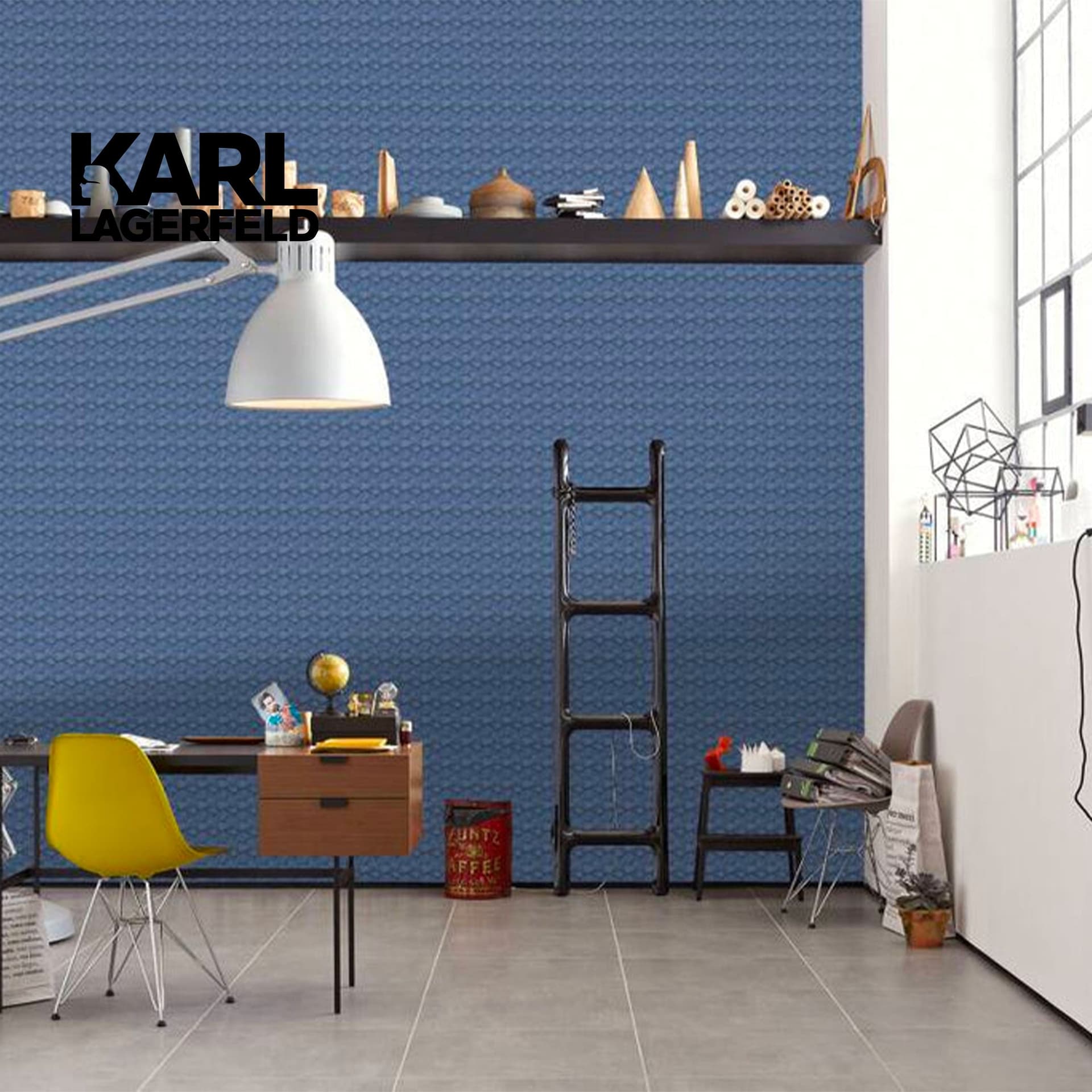 5,32mq Rotolo Carta da Parati griffata KARL LAGERFELD in TNT a rilievo multigloss PREMIUM 10,05x0,53mt cod. 37847-4 - 11