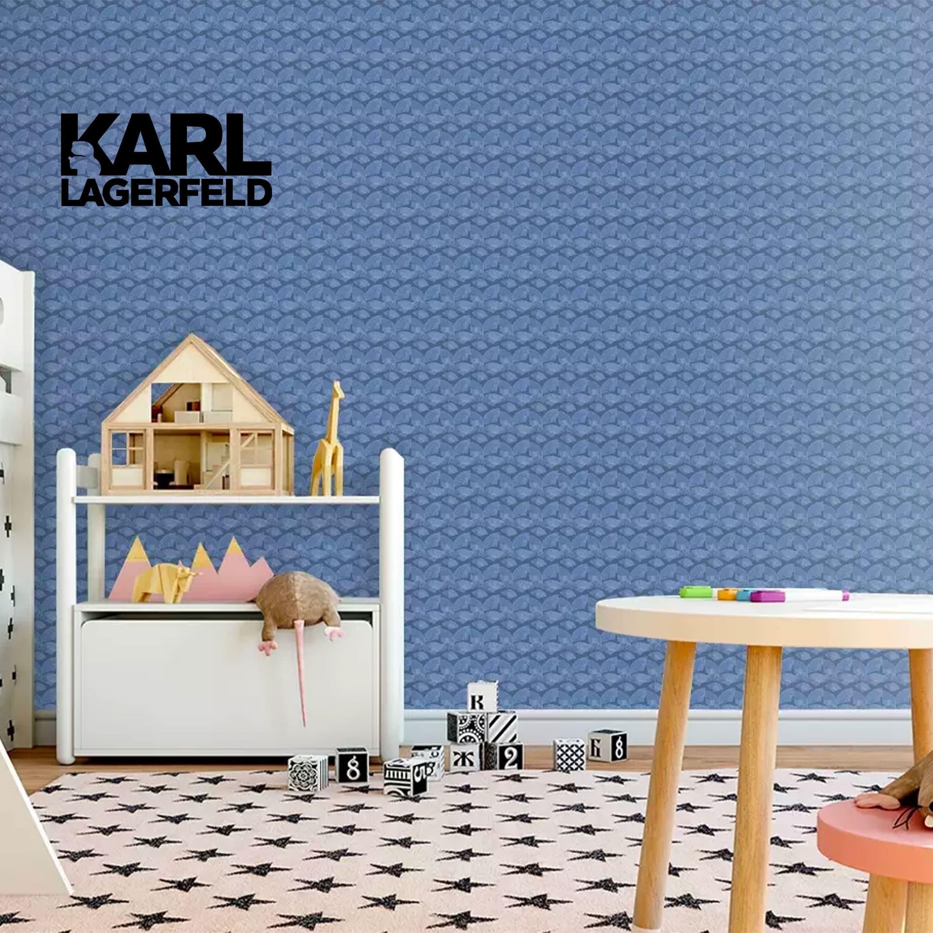 5,32mq Rotolo Carta da Parati griffata KARL LAGERFELD in TNT a rilievo multigloss PREMIUM 10,05x0,53mt cod. 37847-4 - 3