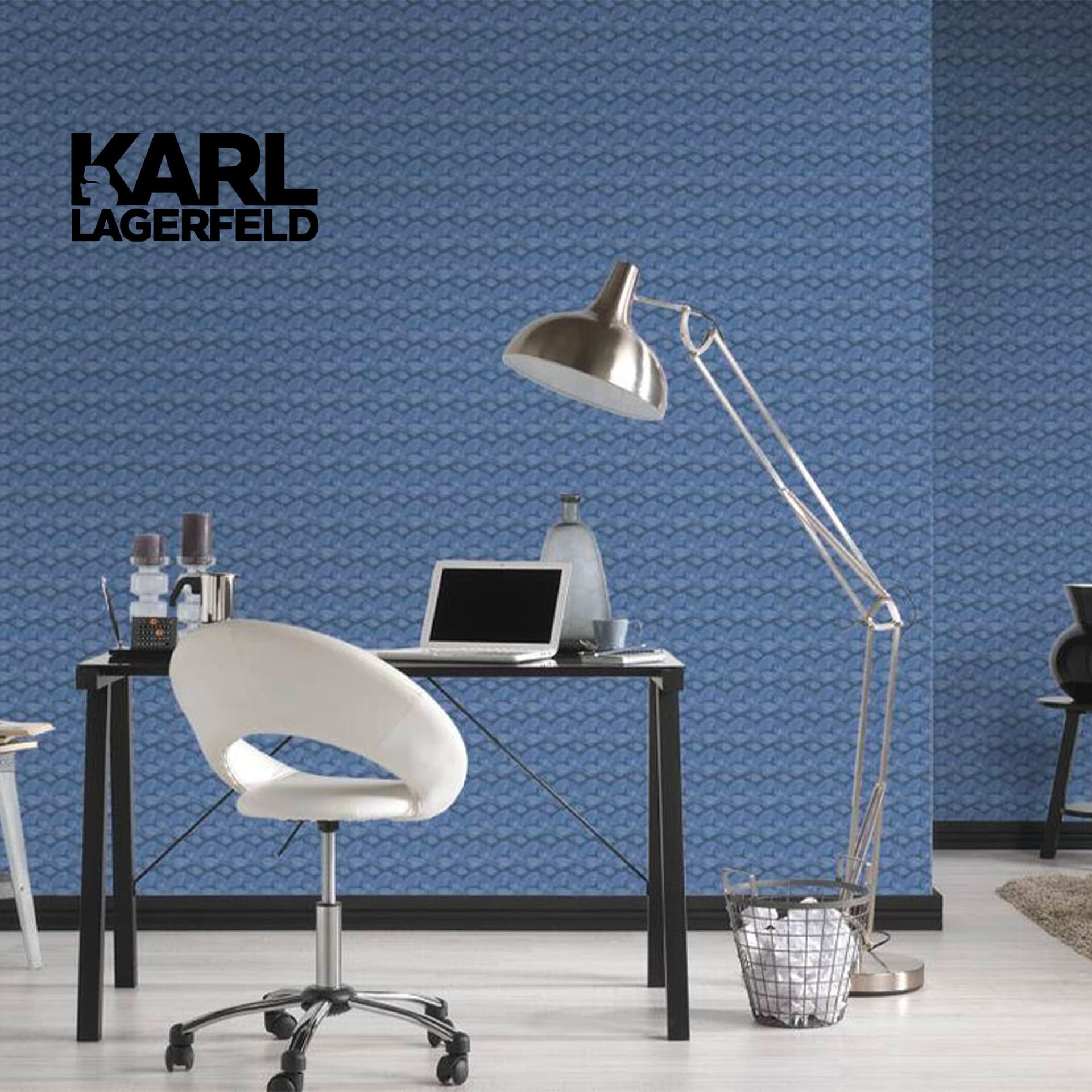 5,32mq Rotolo Carta da Parati griffata KARL LAGERFELD in TNT a rilievo multigloss PREMIUM 10,05x0,53mt cod. 37847-4 - 8