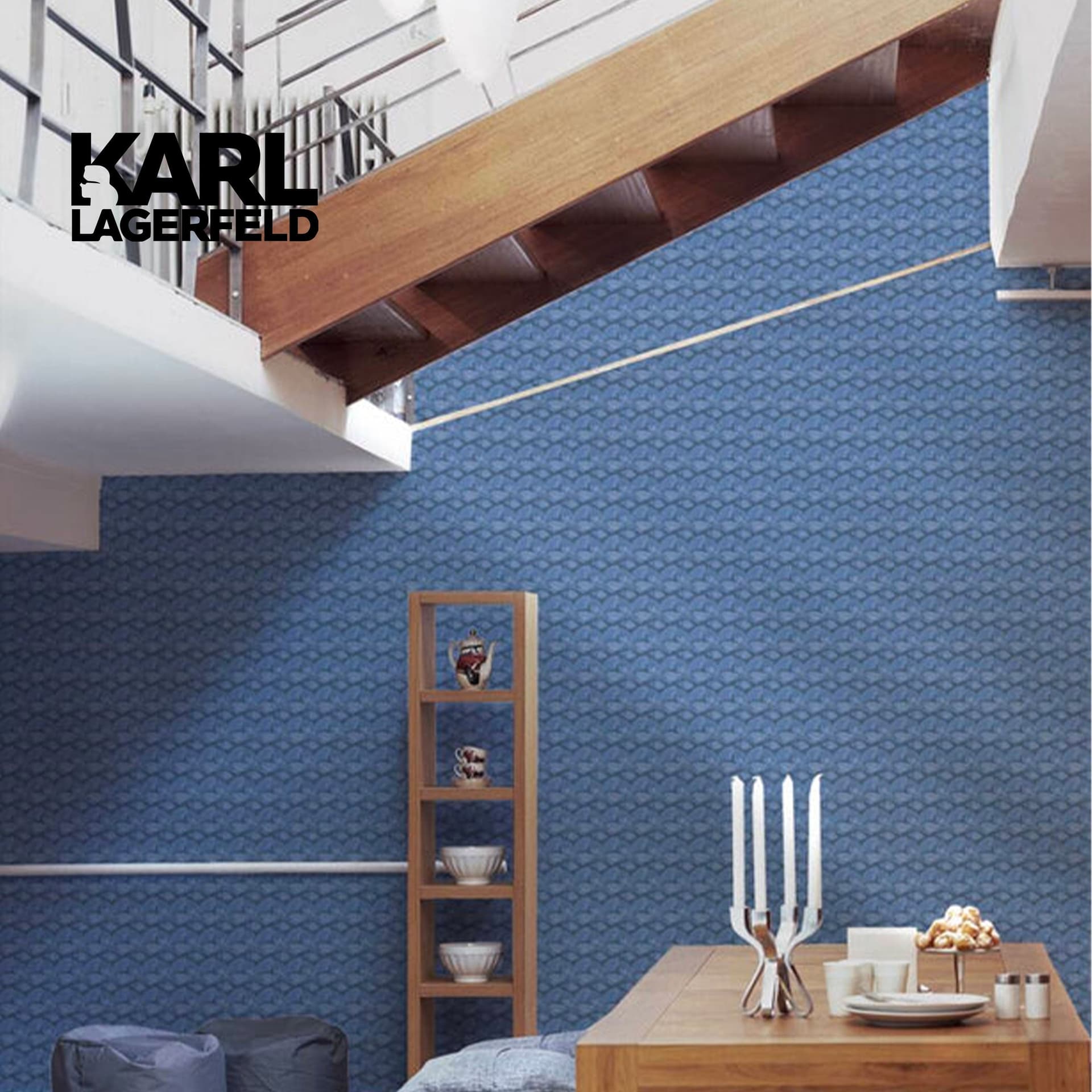 5,32mq Rotolo Carta da Parati griffata KARL LAGERFELD in TNT a rilievo multigloss PREMIUM 10,05x0,53mt cod. 37847-4 - 9