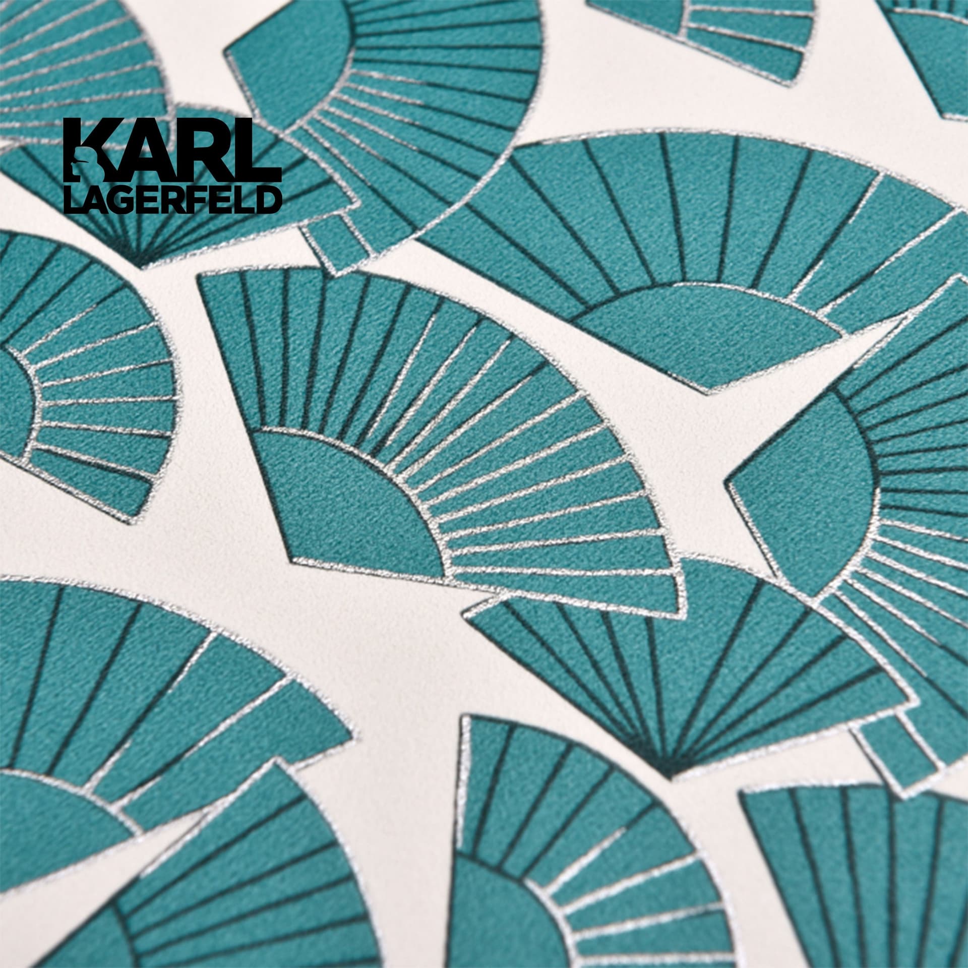 5,32mq Rotolo Carta da Parati griffata KARL LAGERFELD in TNT a rilievo multigloss PREMIUM 10,05x0,53mt cod. 37847-2 - 2