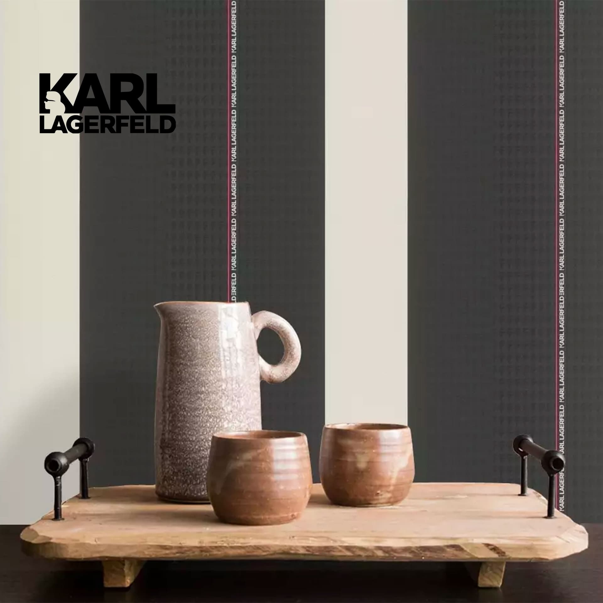 5,32mq Rotolo Carta da Parati griffata KARL LAGERFELD in TNT a rilievo multigloss PREMIUM 10,05x0,53mt cod. 37848-2 - 3