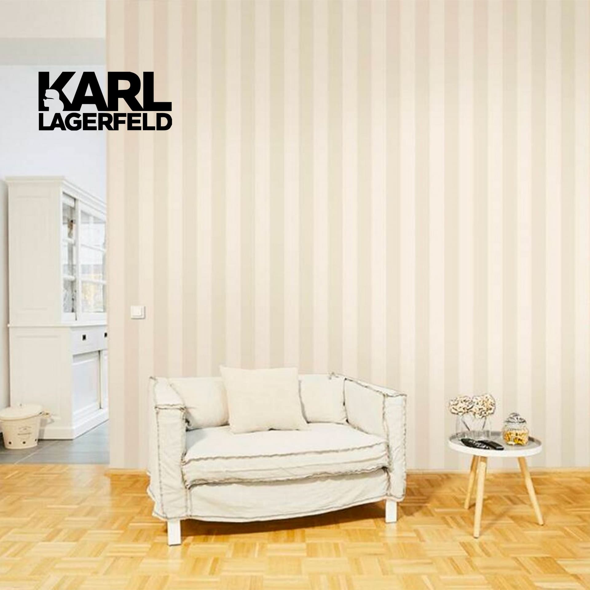 5,32mq Rotolo Carta da Parati griffata KARL LAGERFELD in TNT a rilievo multigloss PREMIUM 10,05x0,53mt cod. 37849-5 - 2