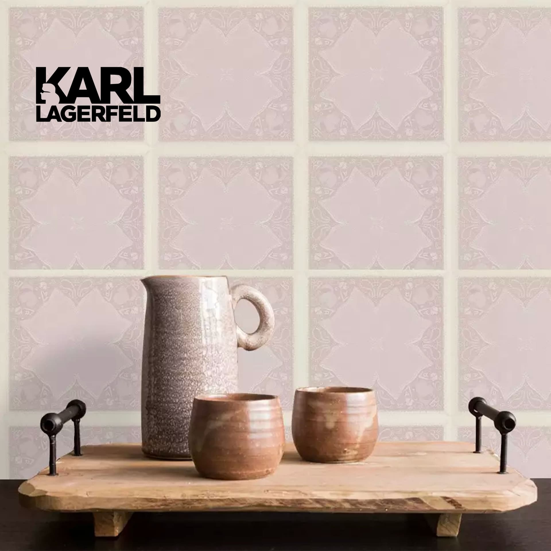 5,32mq Rotolo Carta da Parati griffata KARL LAGERFELD in TNT a rilievo multigloss PREMIUM 10,05x0,53mt cod. 37845-4 - 3