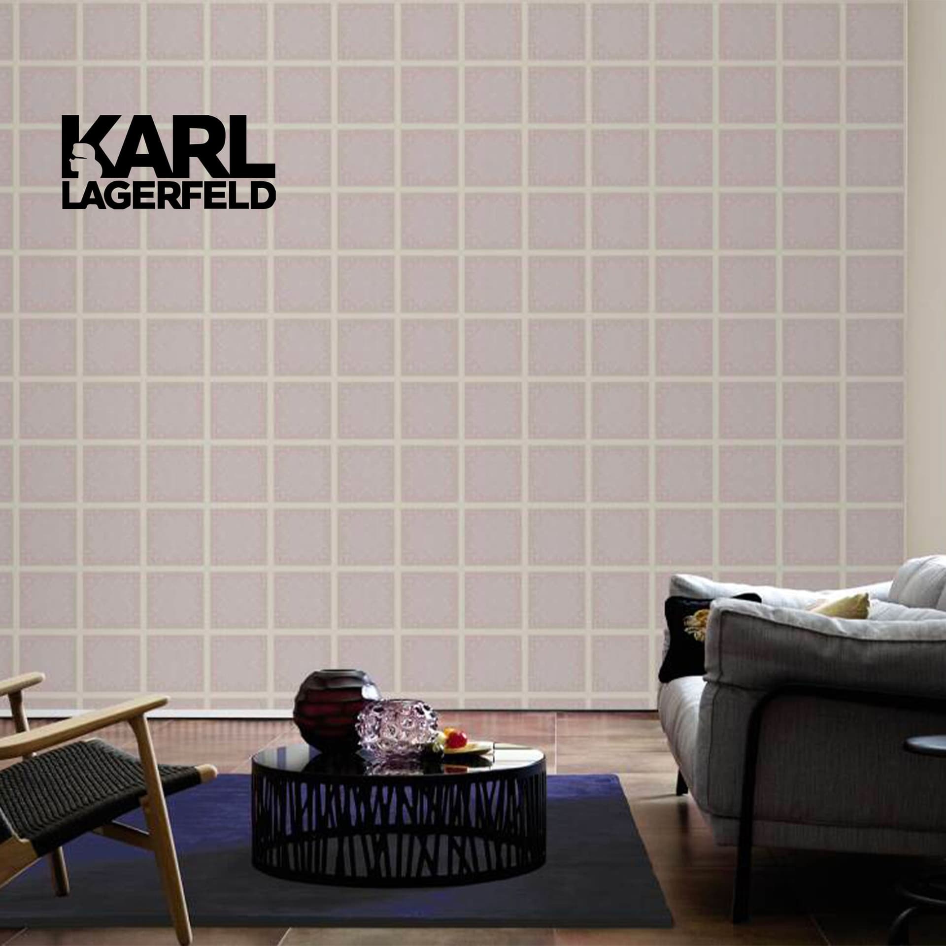 5,32mq Rotolo Carta da Parati griffata KARL LAGERFELD in TNT a rilievo multigloss PREMIUM 10,05x0,53mt cod. 37845-4 - 4