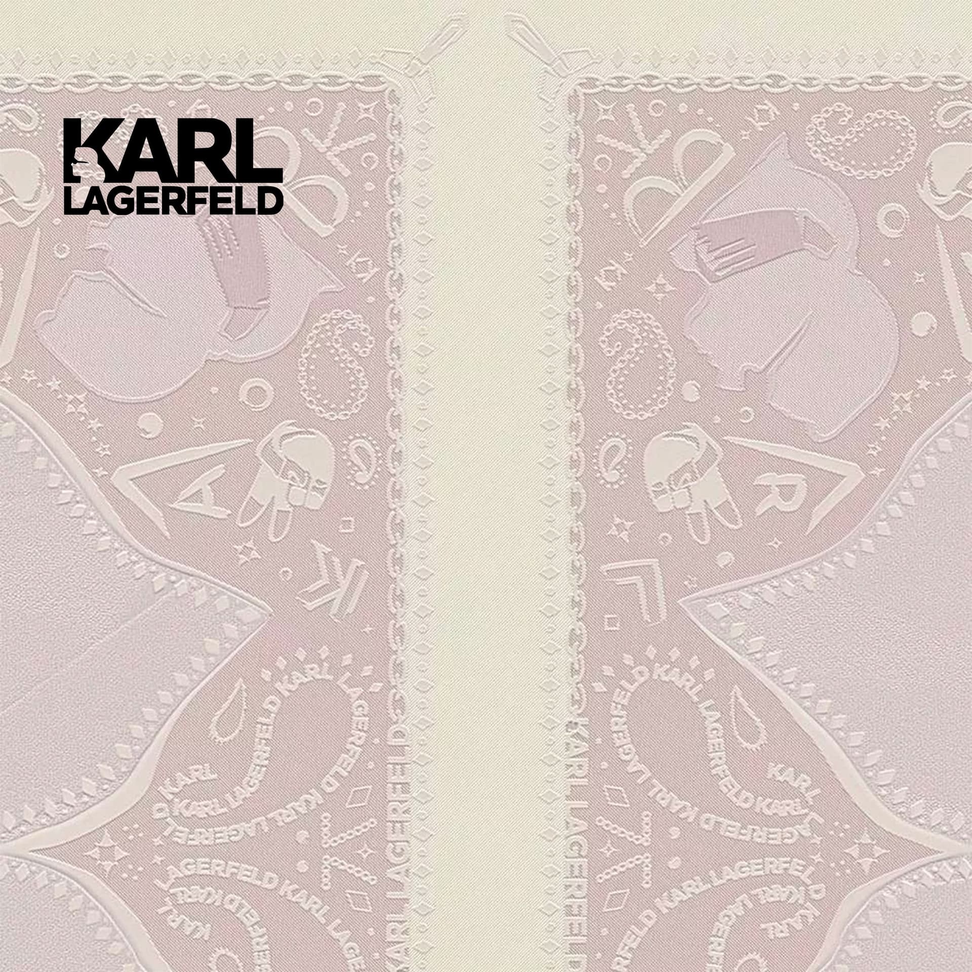 5,32mq Rotolo Carta da Parati griffata KARL LAGERFELD in TNT a rilievo multigloss PREMIUM 10,05x0,53mt cod. 37845-4 - 5