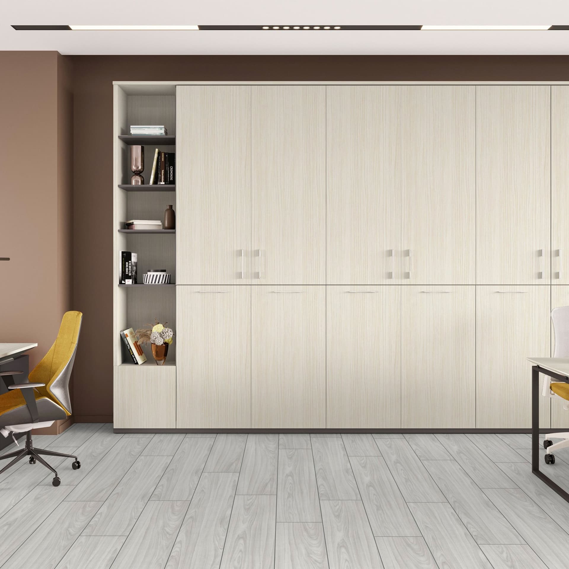 Pavimento in laminato 8mm Click Spazzolato  bisellato NOCE GRIGIO 197x1205 - 10 anni garanzia (prezzo al m²) - 3