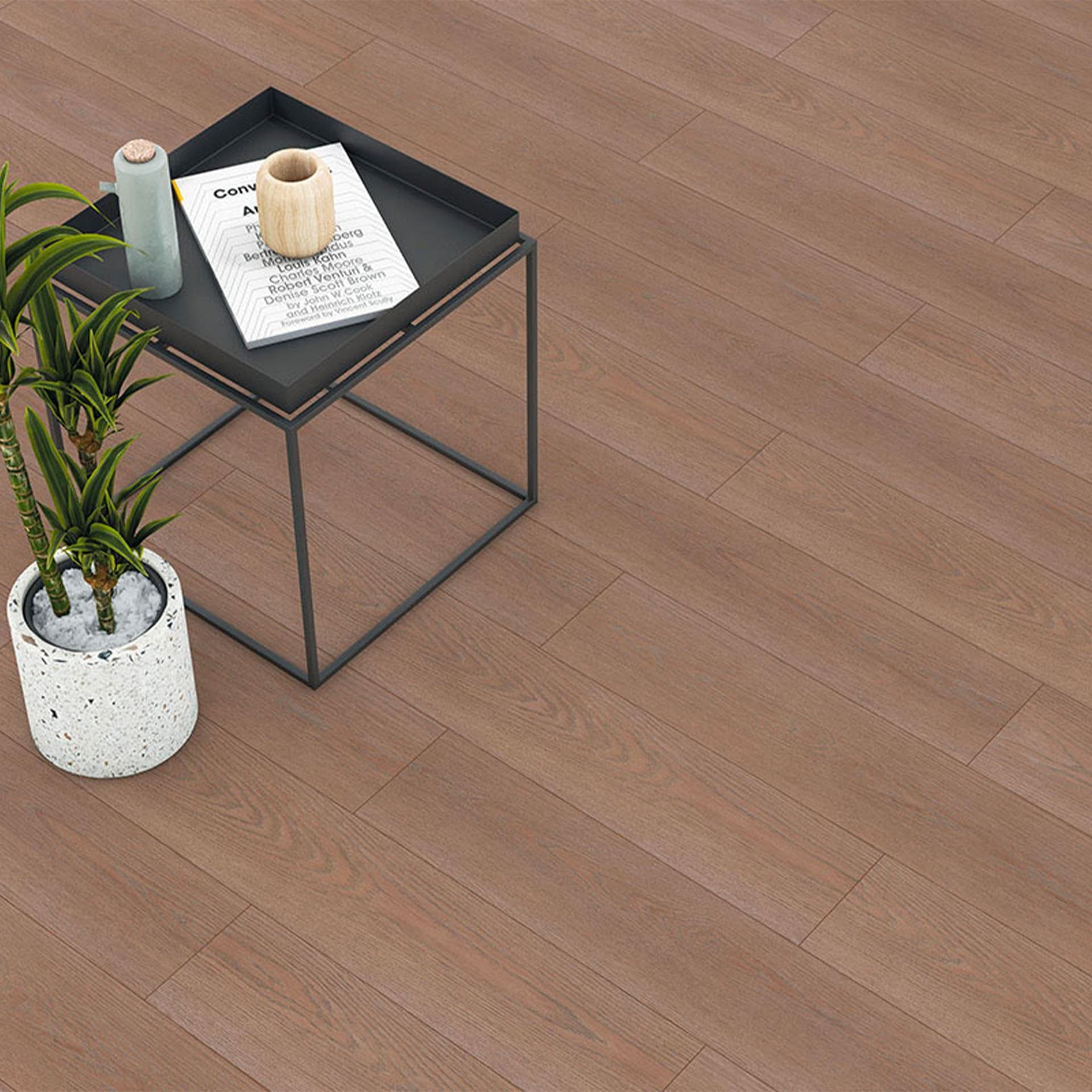 Pavimento in laminato 8mm Click Spazzolato  bisellato BRONZE 197x1205 - 10 anni garanzia (prezzo al m²) - 4