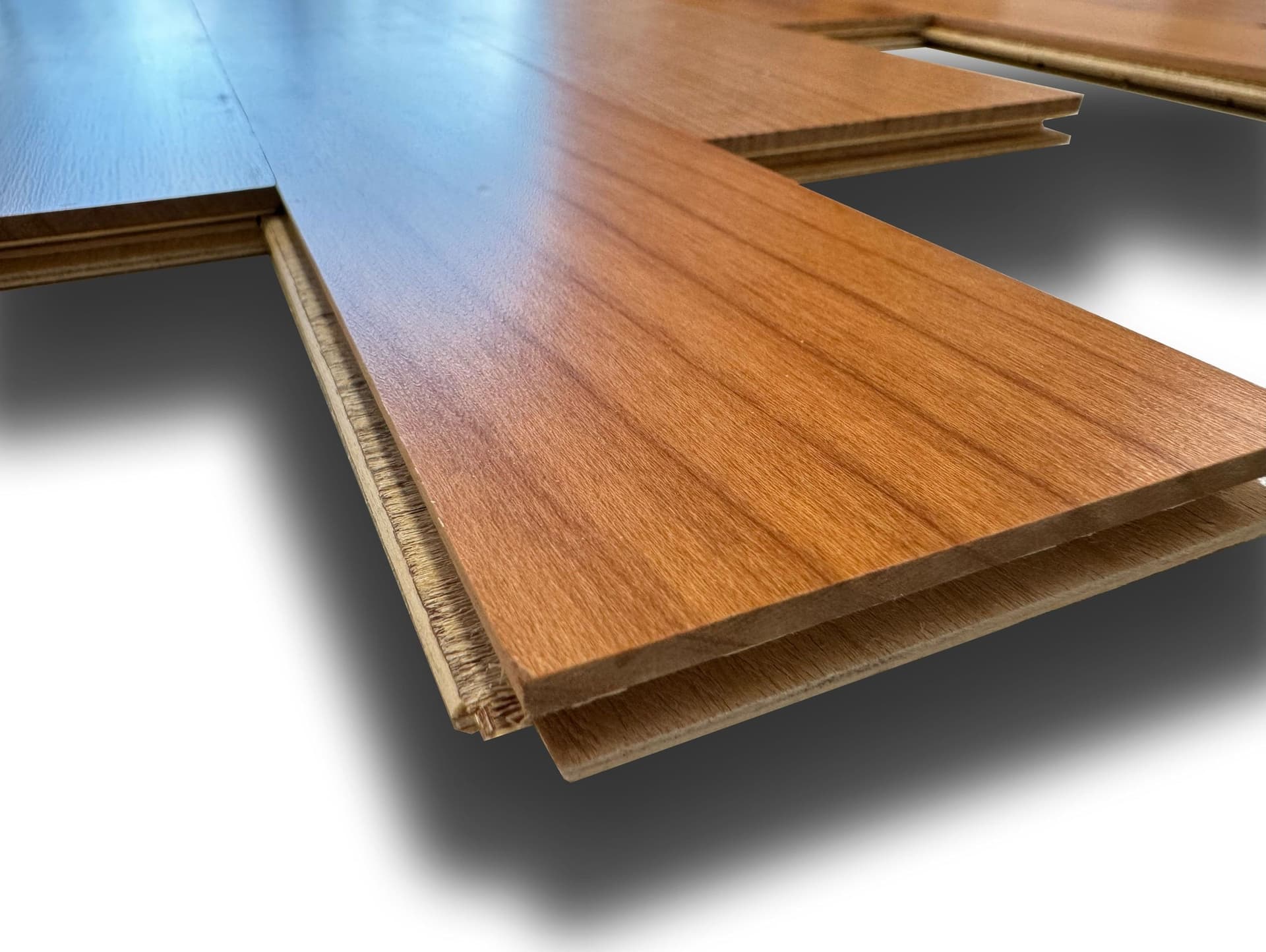 €21,90mq * STOCK GARBELOTTO * Lotto da 17mq di listone prefinito vern. CILIEGIO Europeo 14x90x700/1000 (4mm nobile) - 3