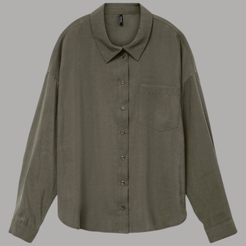 Vero Moda Camicia Donna in Modal con Taschino e Colletto Classico - 1