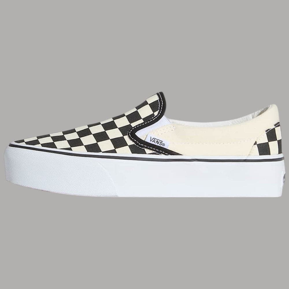 Vans Scarpe Slip-On Platform Unisex Tela Checkerboard Suola Waffle - 6