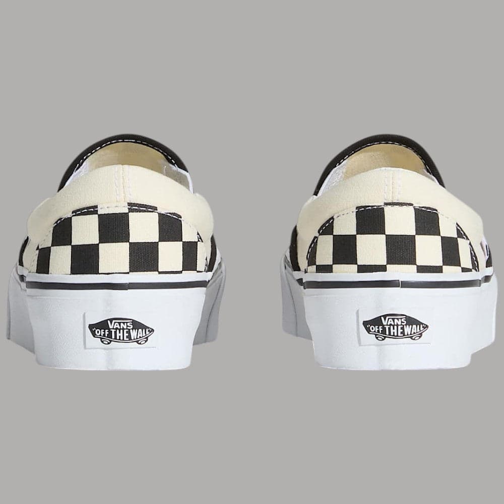 Vans Scarpe Slip-On Platform Unisex Tela Checkerboard Suola Waffle - 3