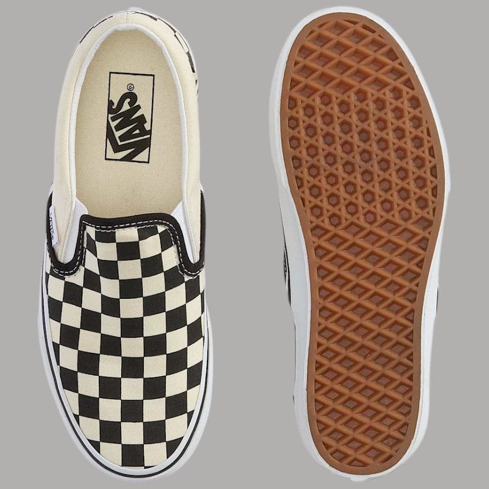 Vans Scarpe Slip-On Platform Unisex Tela Checkerboard Suola Waffle - 4