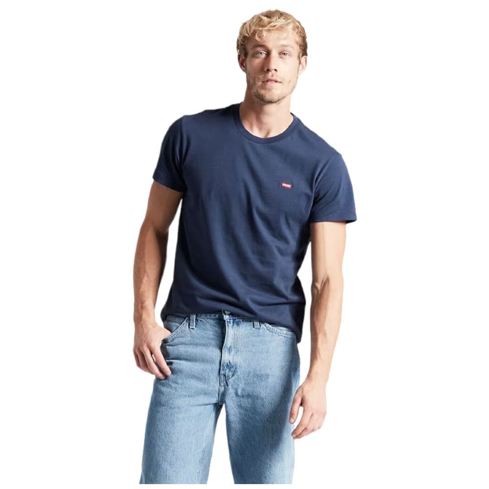 Levi's T-shirt Blu Uomo Cotone 100% con Logo Mini sul Petto - 3