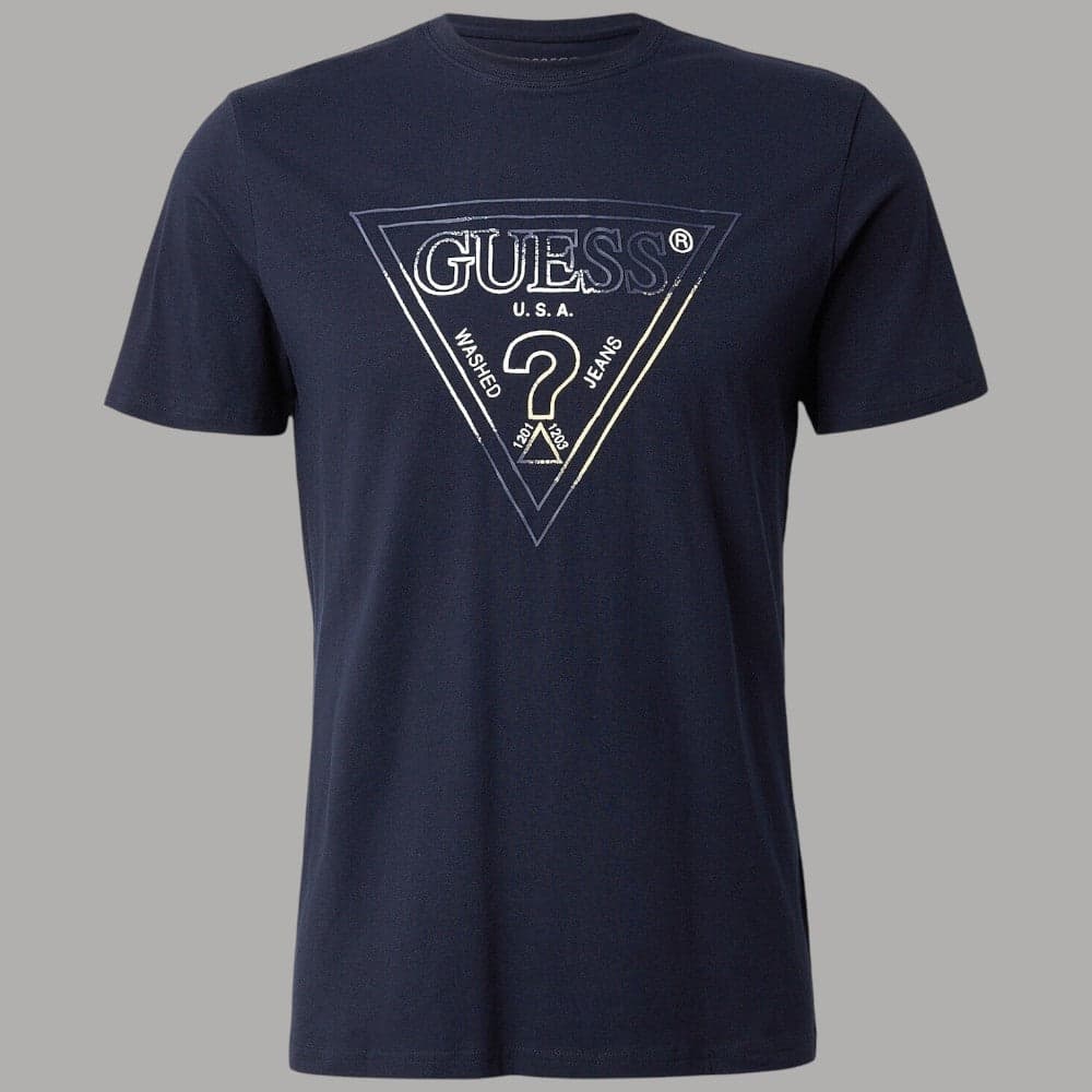 T-shirt Guess Uomo Slim Logo Triangolare Stampa Iconica - 1