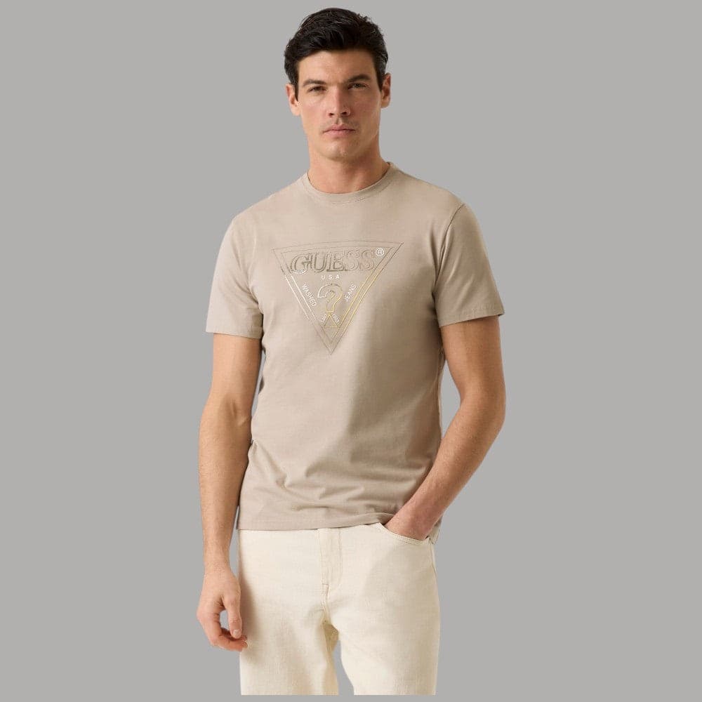 T-shirt Guess Uomo Slim Logo Triangolare Stampa Iconica - 2
