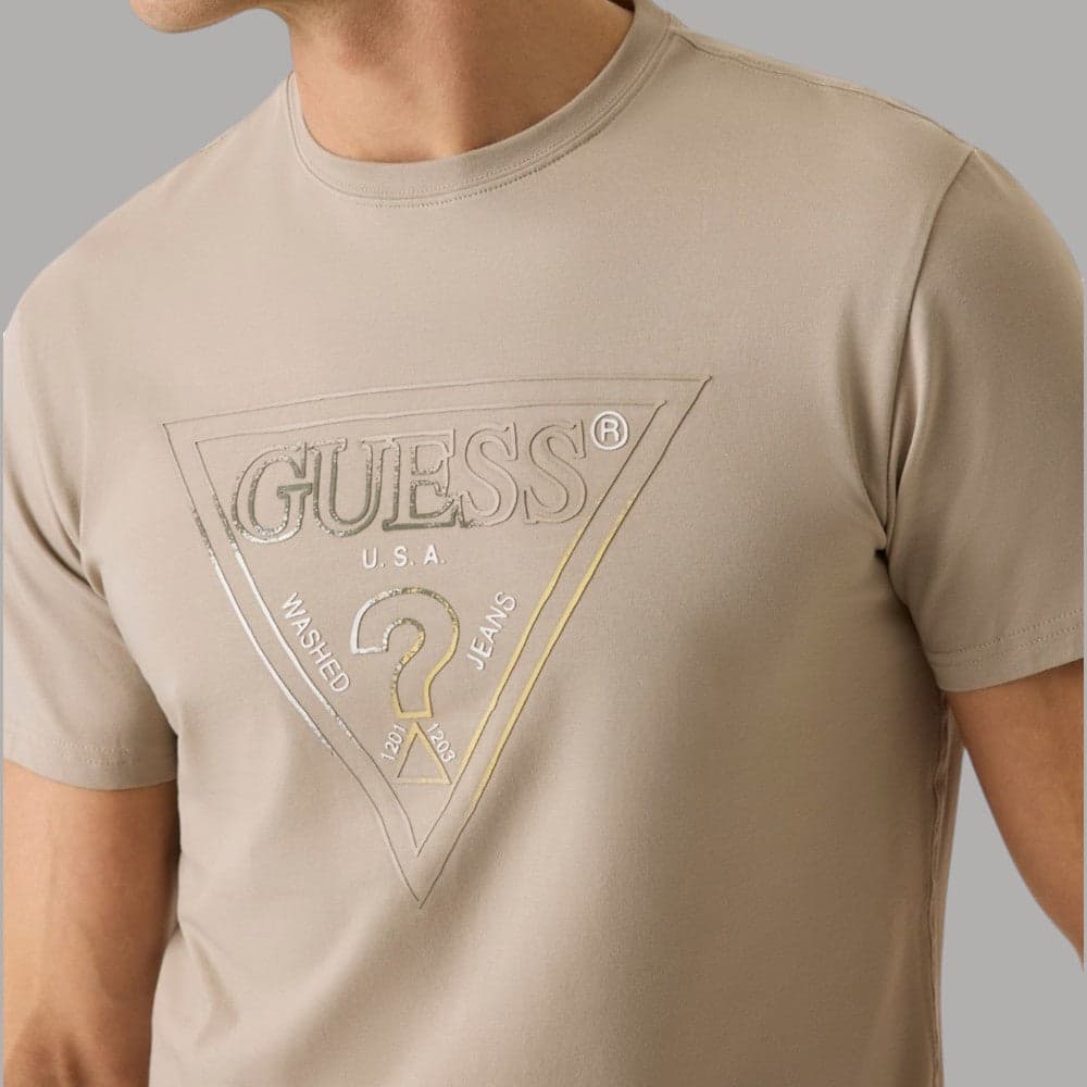 T-shirt Guess Uomo Slim Logo Triangolare Stampa Iconica - 5