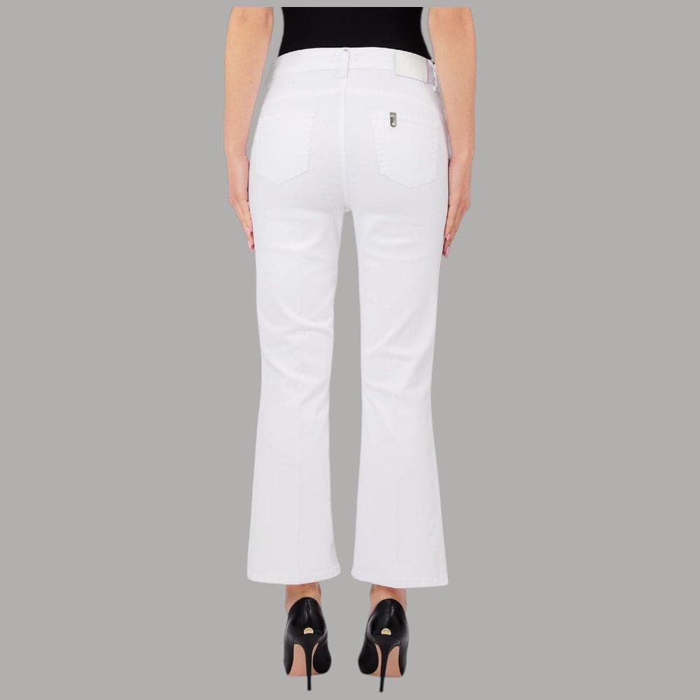 Liu Jo Jeans Cropped Flare, Vita Alta, bottone Gioiello - 2