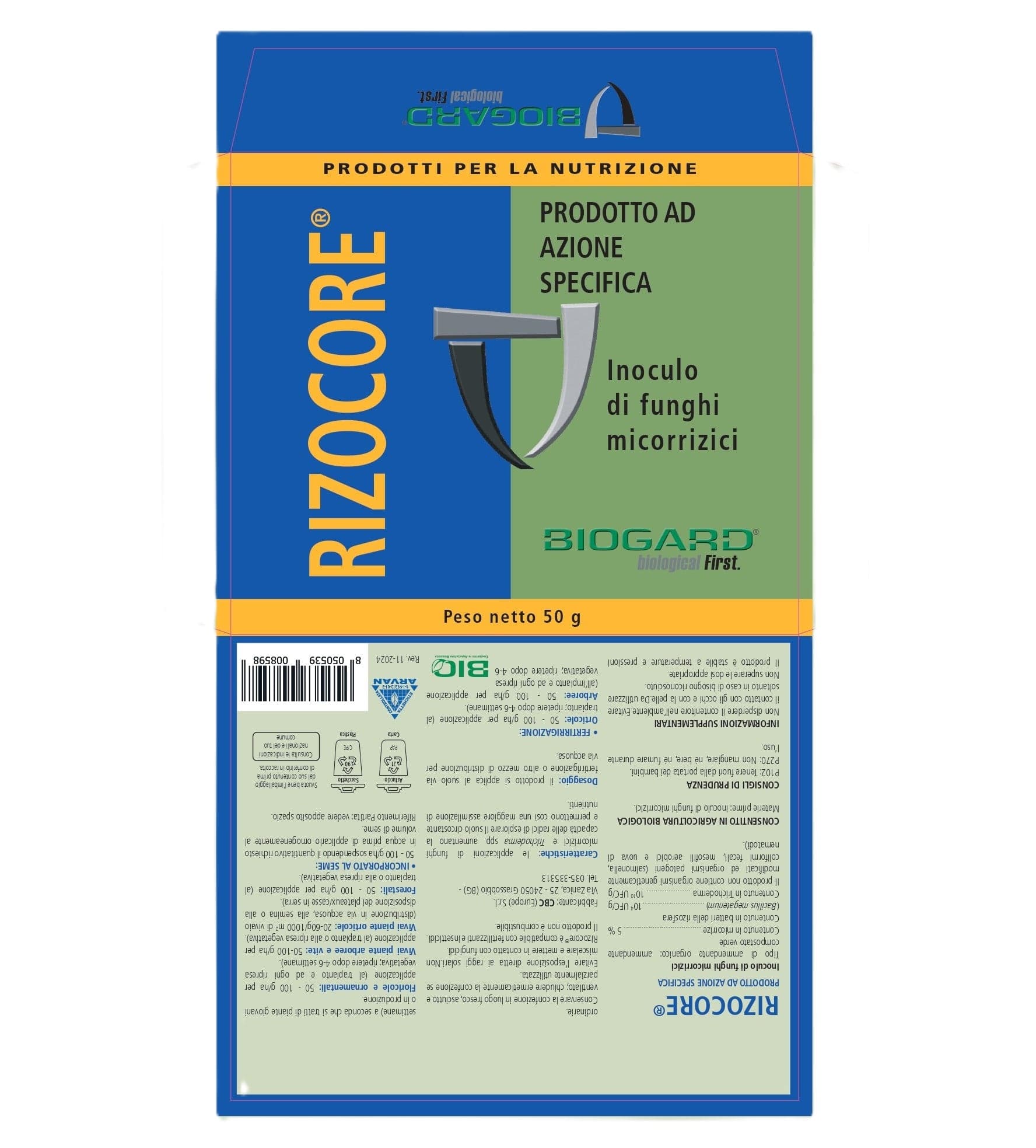 Rizocore g 50 Inoculo di Funghi Micorrizici Biogard - 2