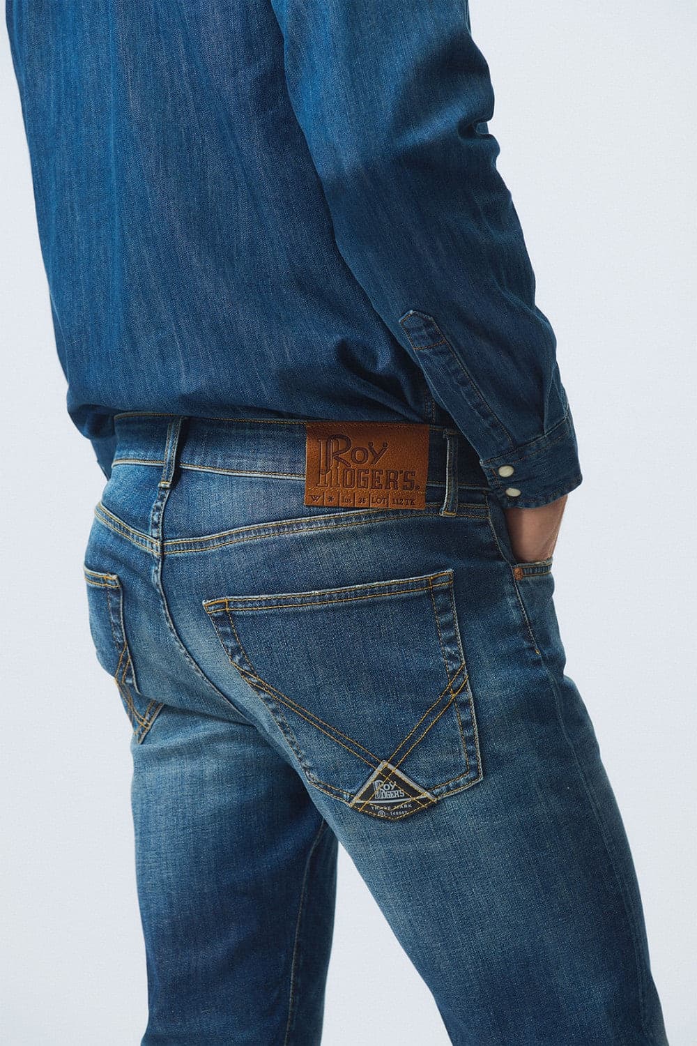 Roy Roger's jeans uomo 517 denim Elast Jcole denim - 4