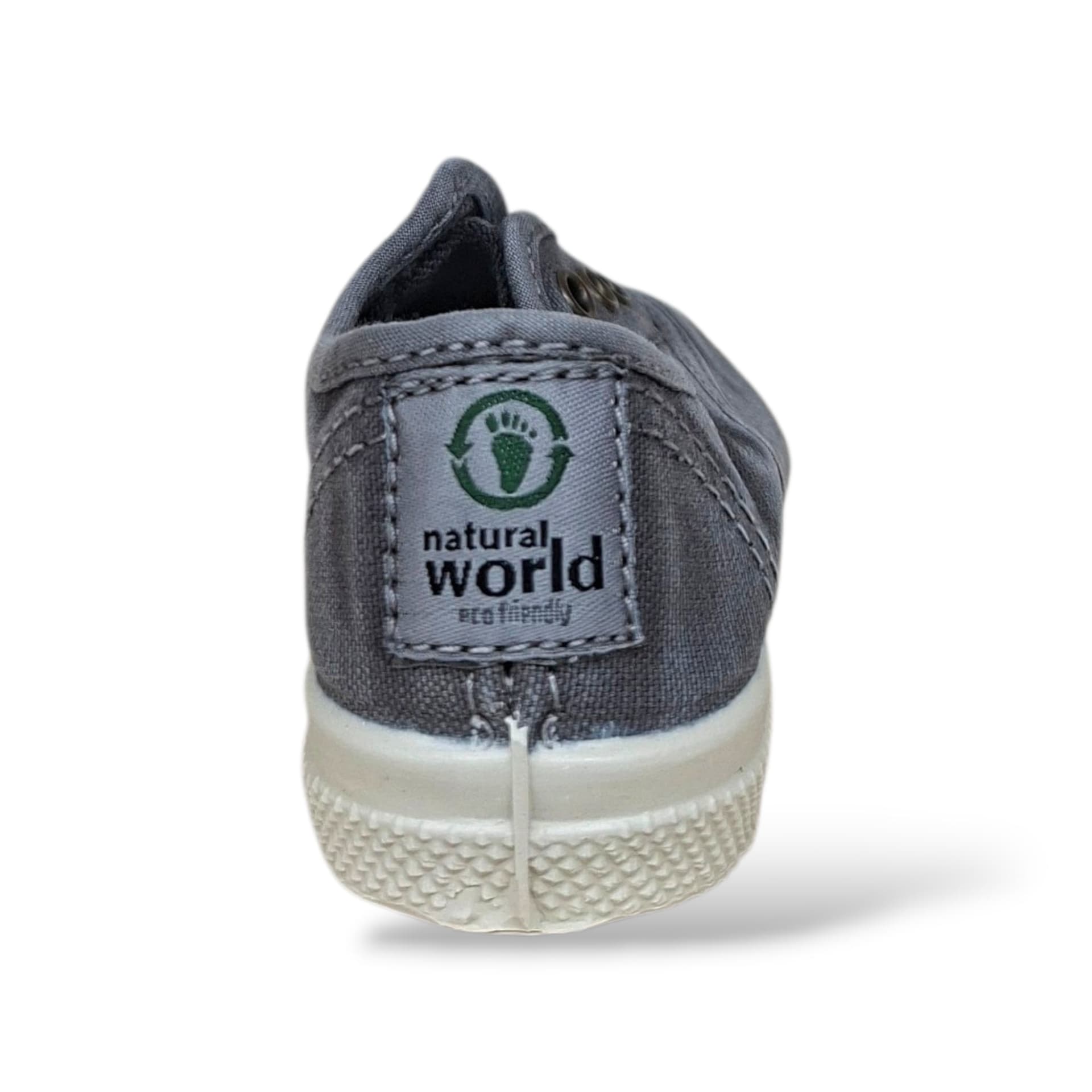 Sneakers Bambini Natural World 470 Grigio Elastico – Scarpe Vegane Traspiranti Primavera Estate - 3