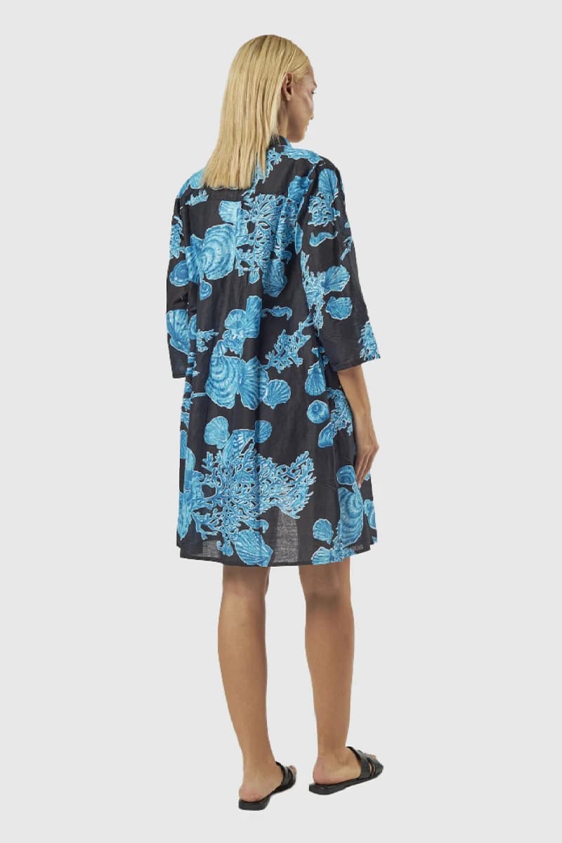 Kaftano Leggero in Fantasia Oceanica | Verde Fashion - 2