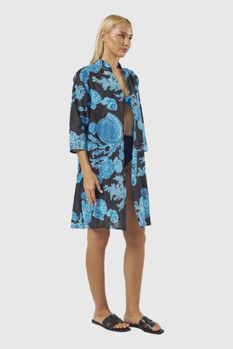 Kaftano Leggero in Fantasia Oceanica | Verde Fashion - 4
