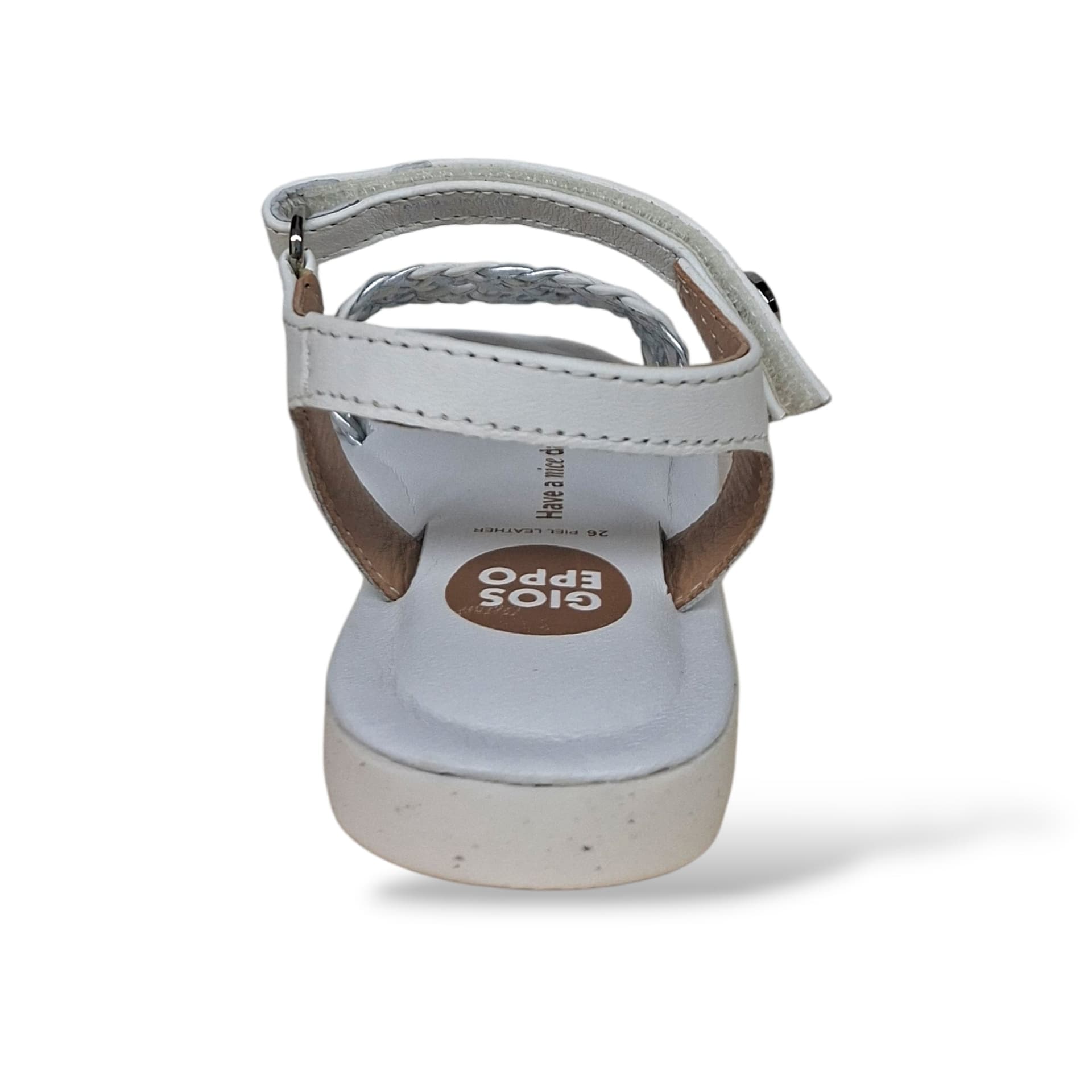 Sandali Bambina GIOSEPPO MAHIU 78894 – Bianco in Pelle | Velcro per Cerimonia e Uso Quotidiano - 3