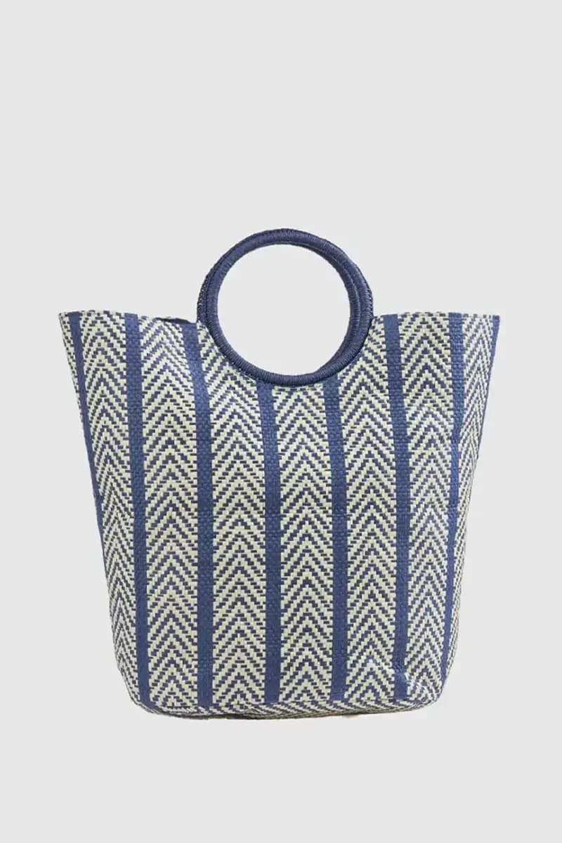 Borsa mare in paglia motivo spinato | Verde Fashion - 2