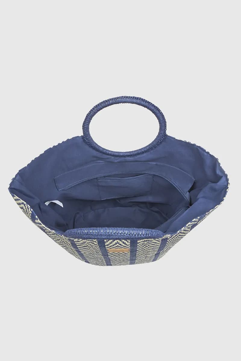 Borsa mare in paglia motivo spinato | Verde Fashion - 3