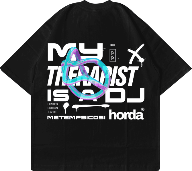 T-Shirt Nera - My Dj | Horda x Metempsicosi - 3