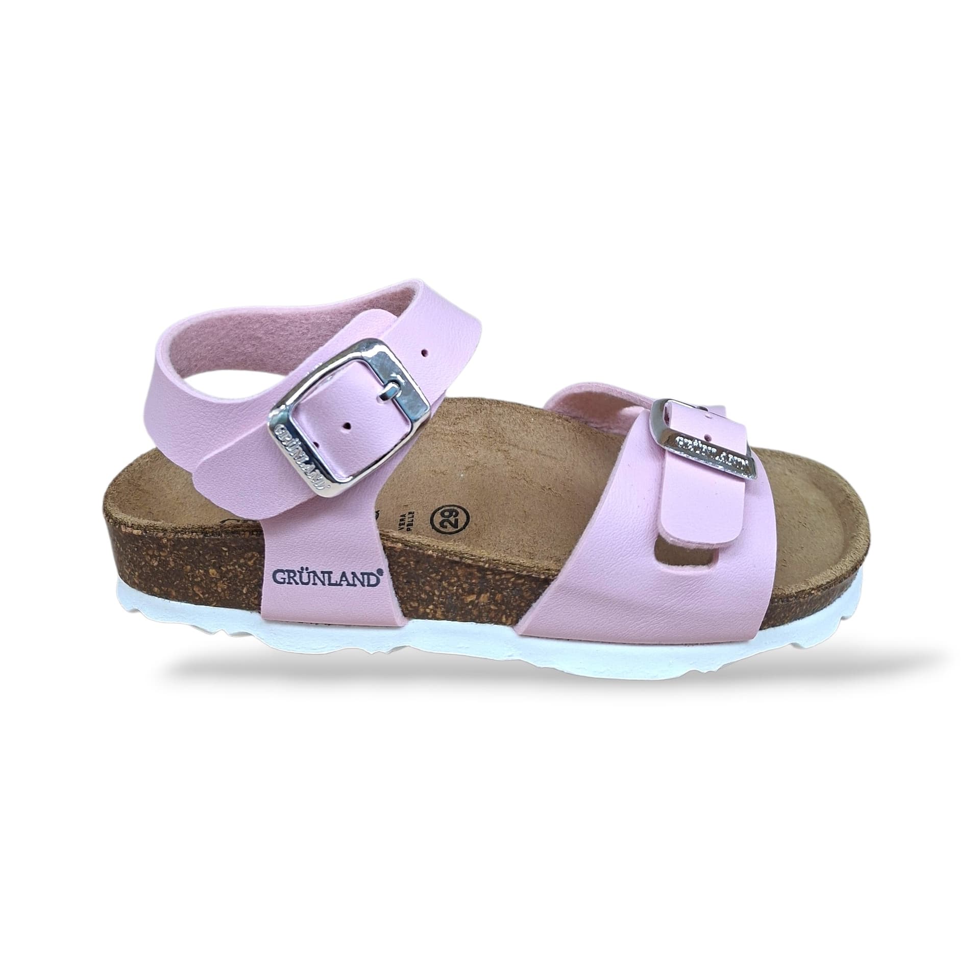 Sandalo Bio Sughero Bambine e Ragazze Grunland Junior Luce Rosa – Fibia Sottopiede Sughero EVA - 6