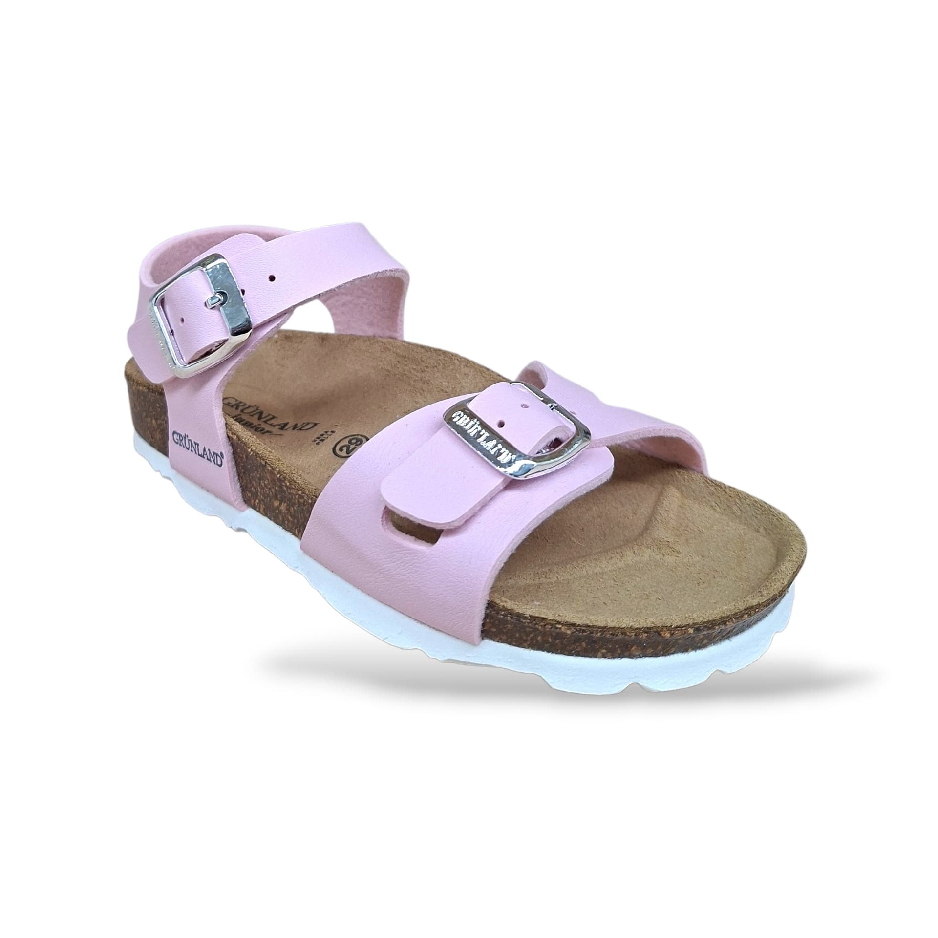 Sandalo Bio Sughero Bambine e Ragazze Grunland Junior Luce Rosa – Fibia Sottopiede Sughero EVA - 2