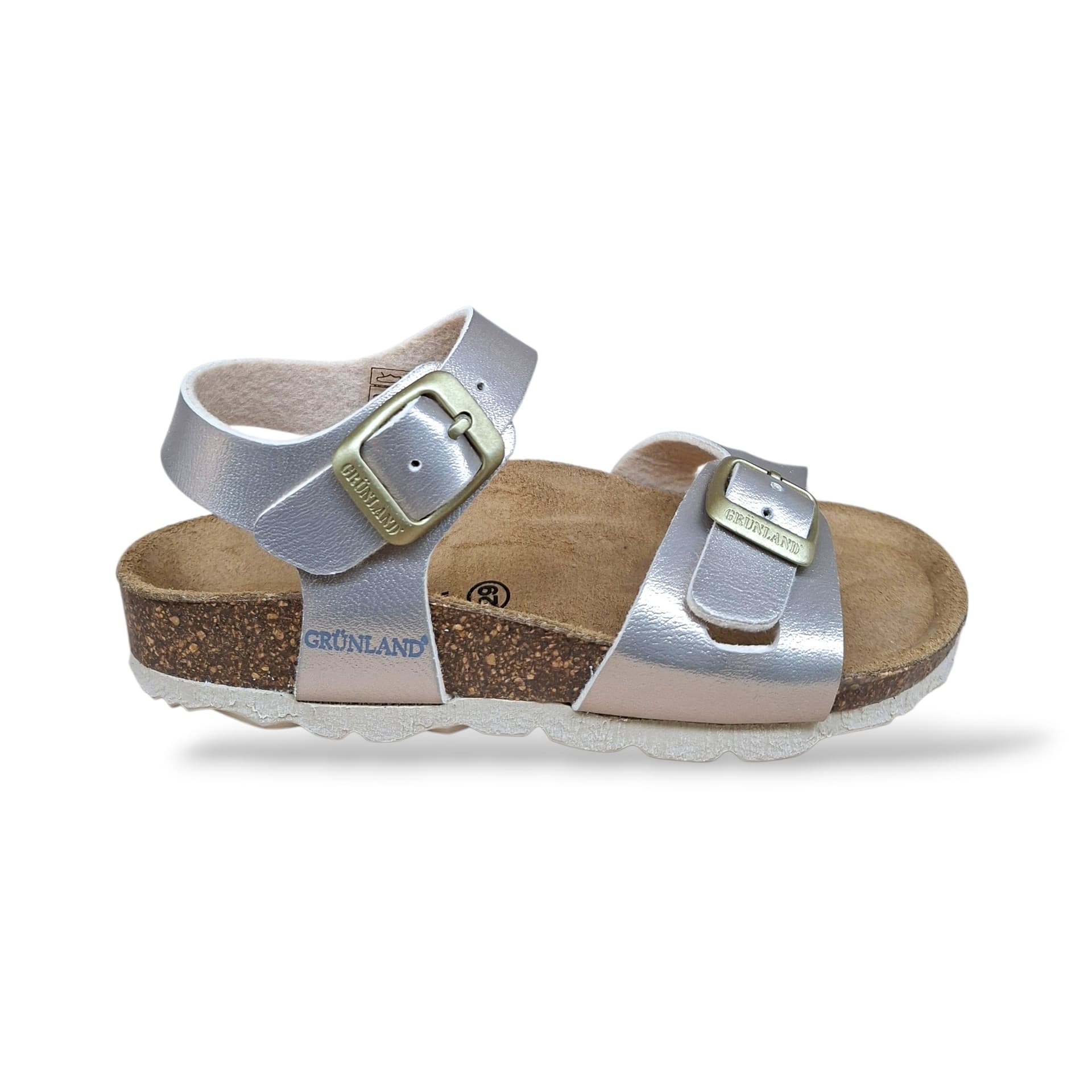 Sandalo Bio Sughero Bambine e Ragazze Grunland Junior Luce Sabbia – Fibia Sottopiede Sughero EVA - 6