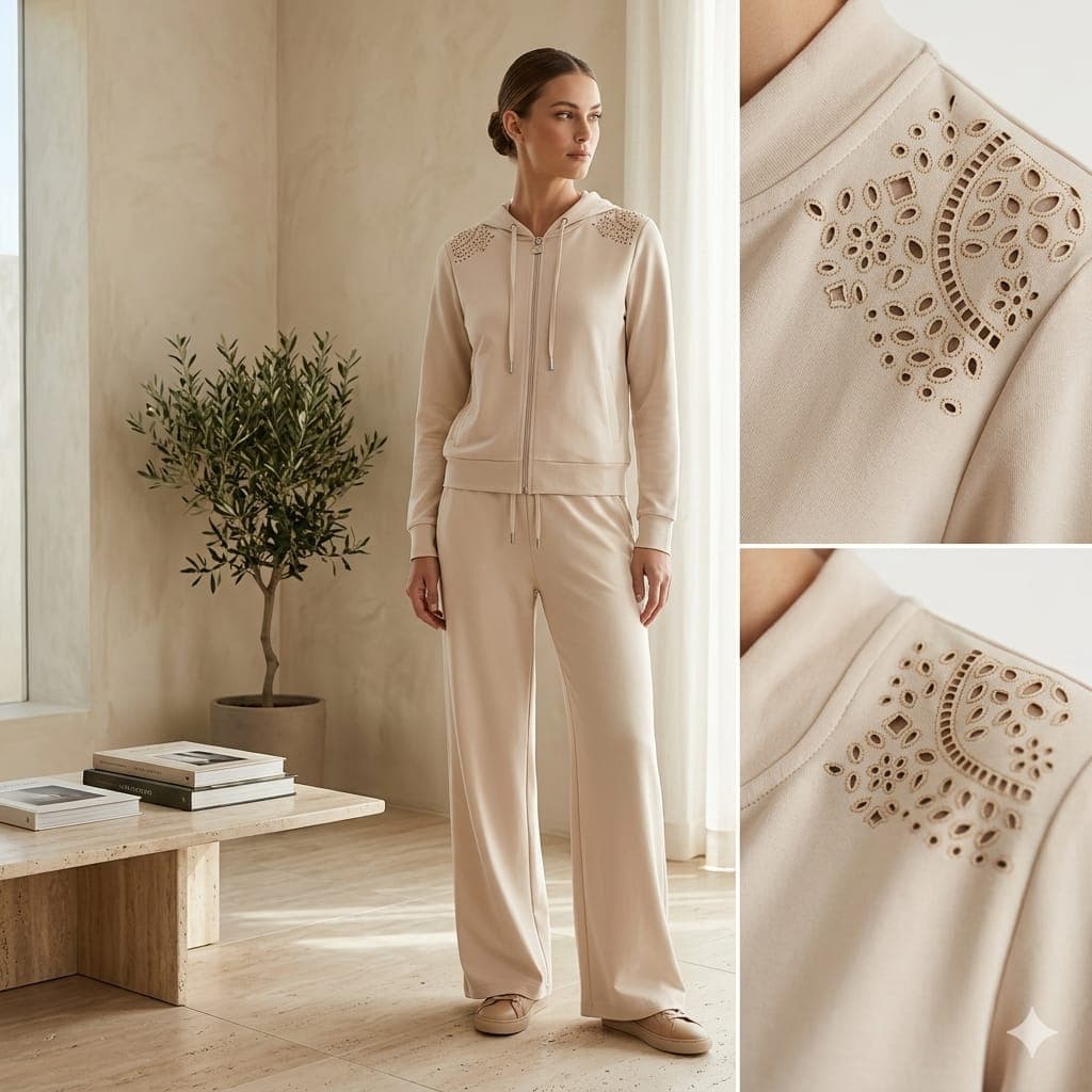 Tuta Donna Primavera/Estate Bisbigli BSE81462 con Zip e Pantalone Palazzo - 5