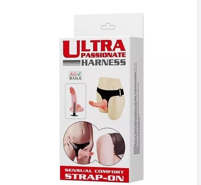 Ultra Passionate Harness Sensual Comfort Strap-On 15 cm regolabile con dildo realistico strap on - 2